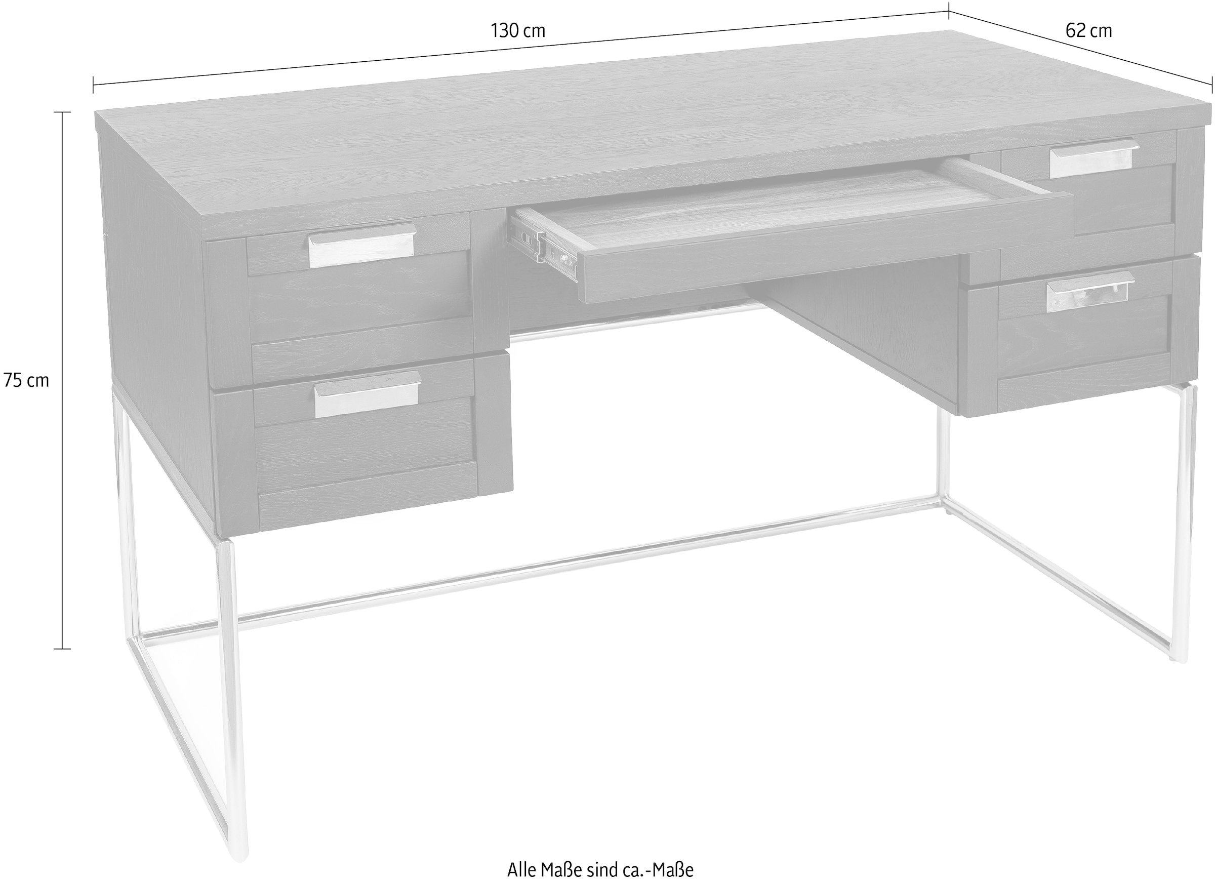 Woodman Schreibtisch »Pimlico«, Holzfurnier aus Eiche