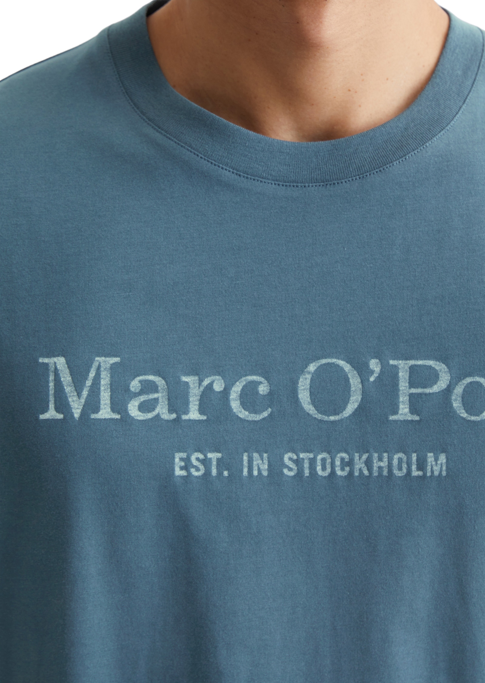 Marc O'Polo T-Shirt, mit tonigem Label-Print vorne