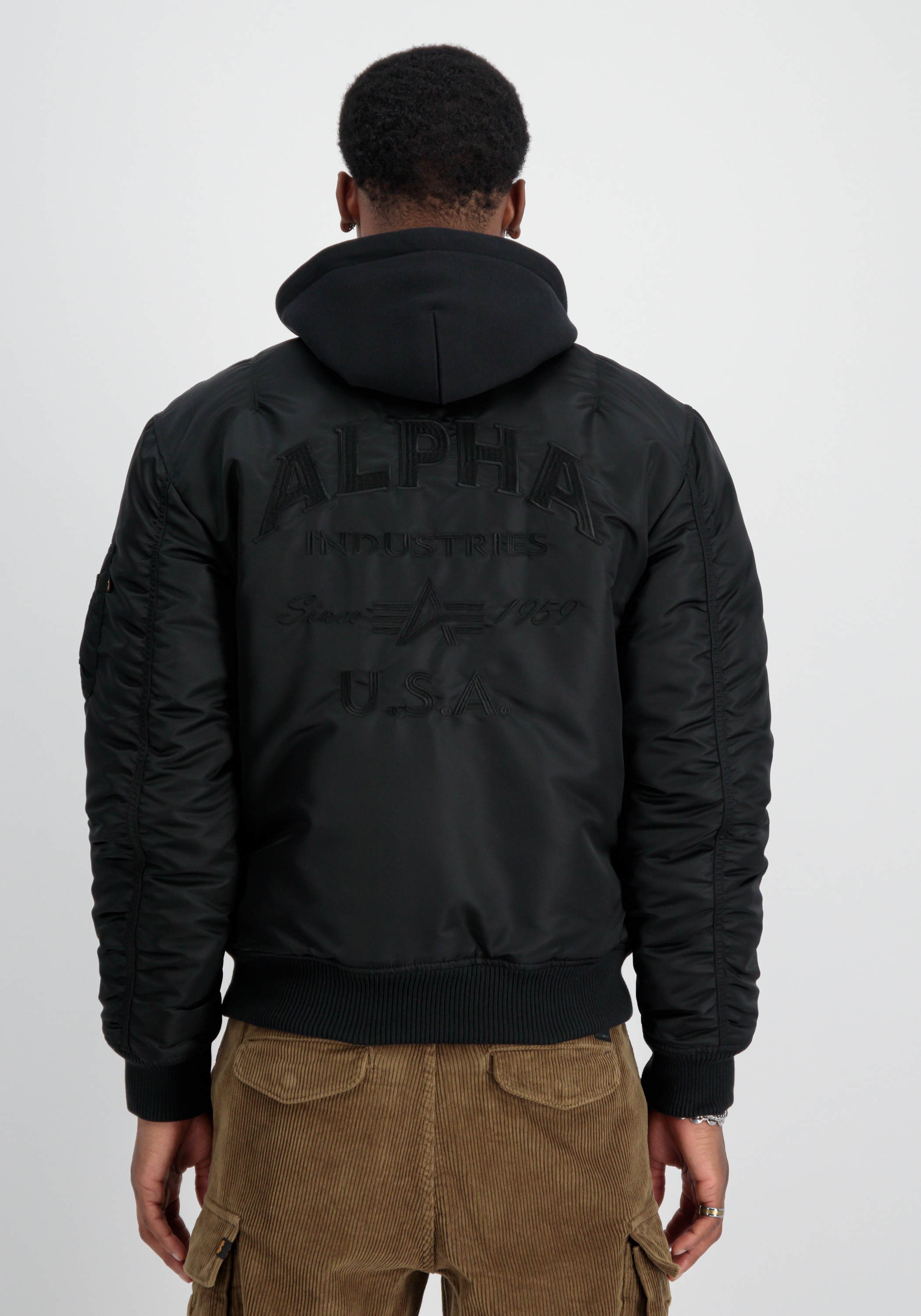 Alpha Industries Bomberjacke »MA-1 Zip Hood Back EMB«