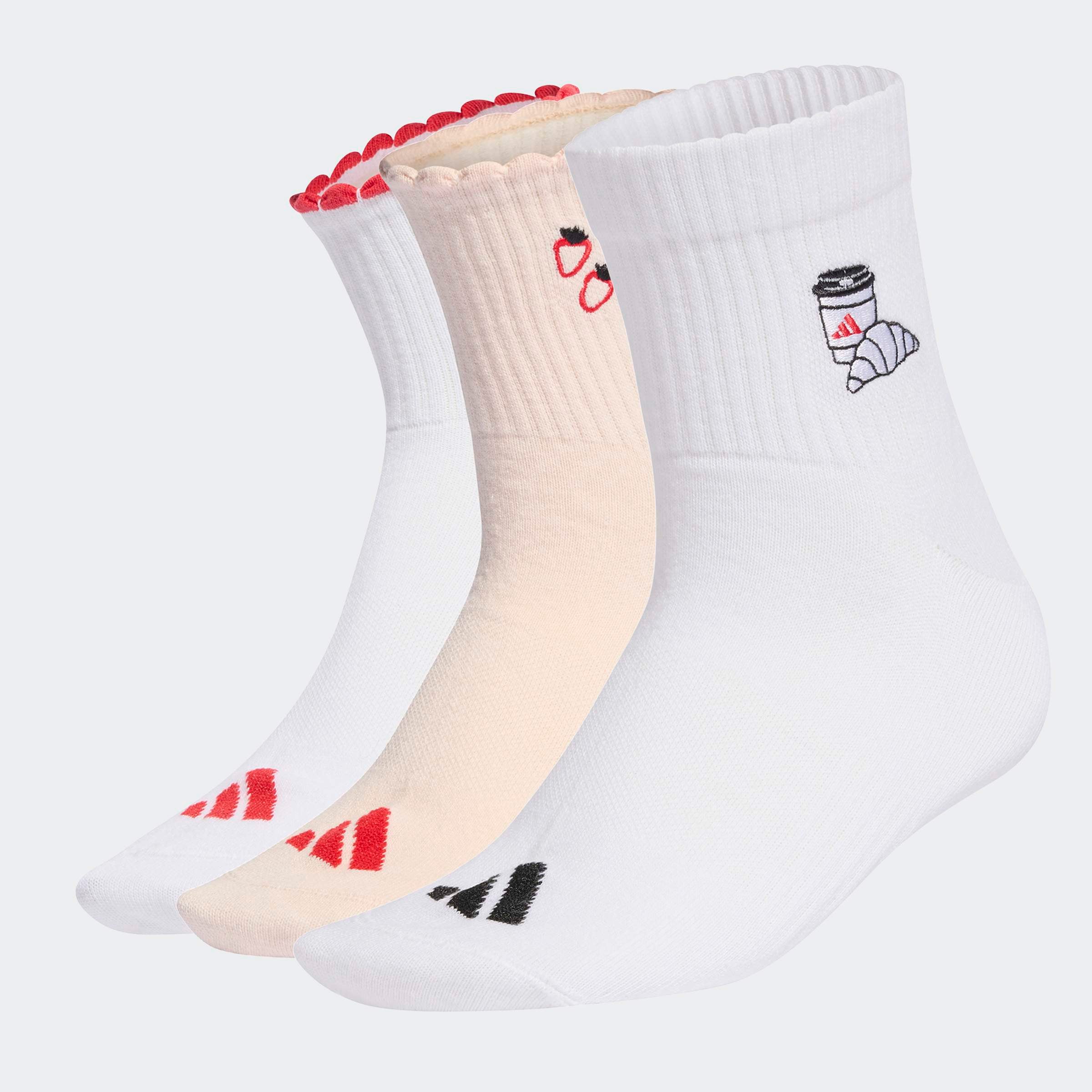 adidas Performance Funktionssocken »GRAPHIC SOCK 3P« für Fitness und Alltag, mit verspielten Stickereien, 3er-Pack