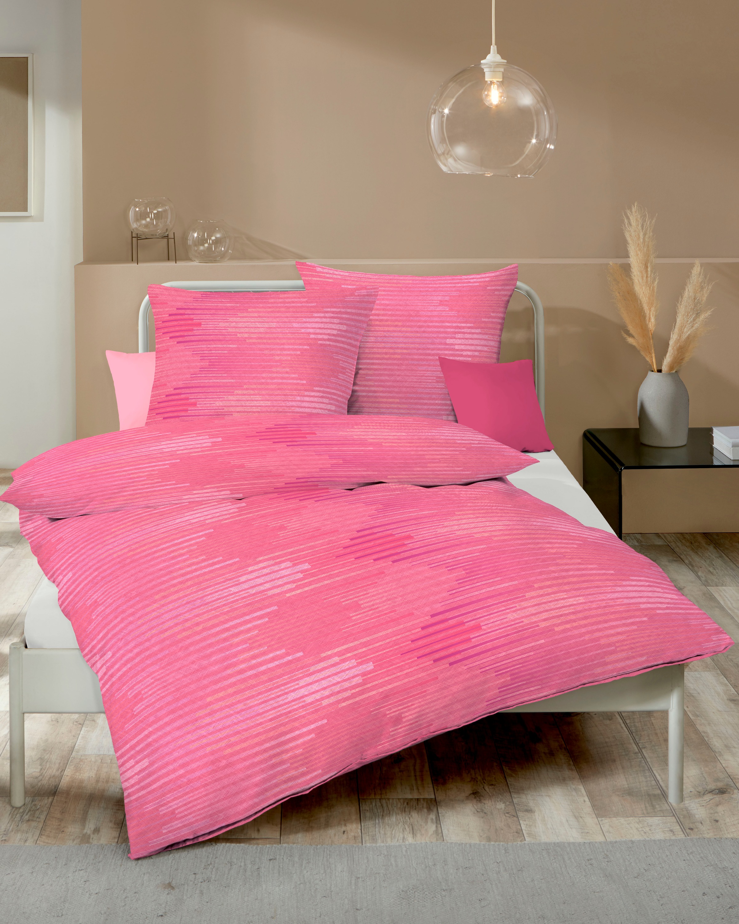 Kaeppel Bettwäsche »Ikat« 2 Stk. tlg. in pink, Größe B/L: 80 cm x 80 cm