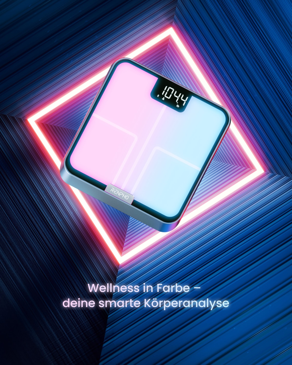 Renpho Personenwaage »Elis Chroma smarte Personenwaage« Lichteffekt der Waagenoberfläche nach Stimmung anpassbar