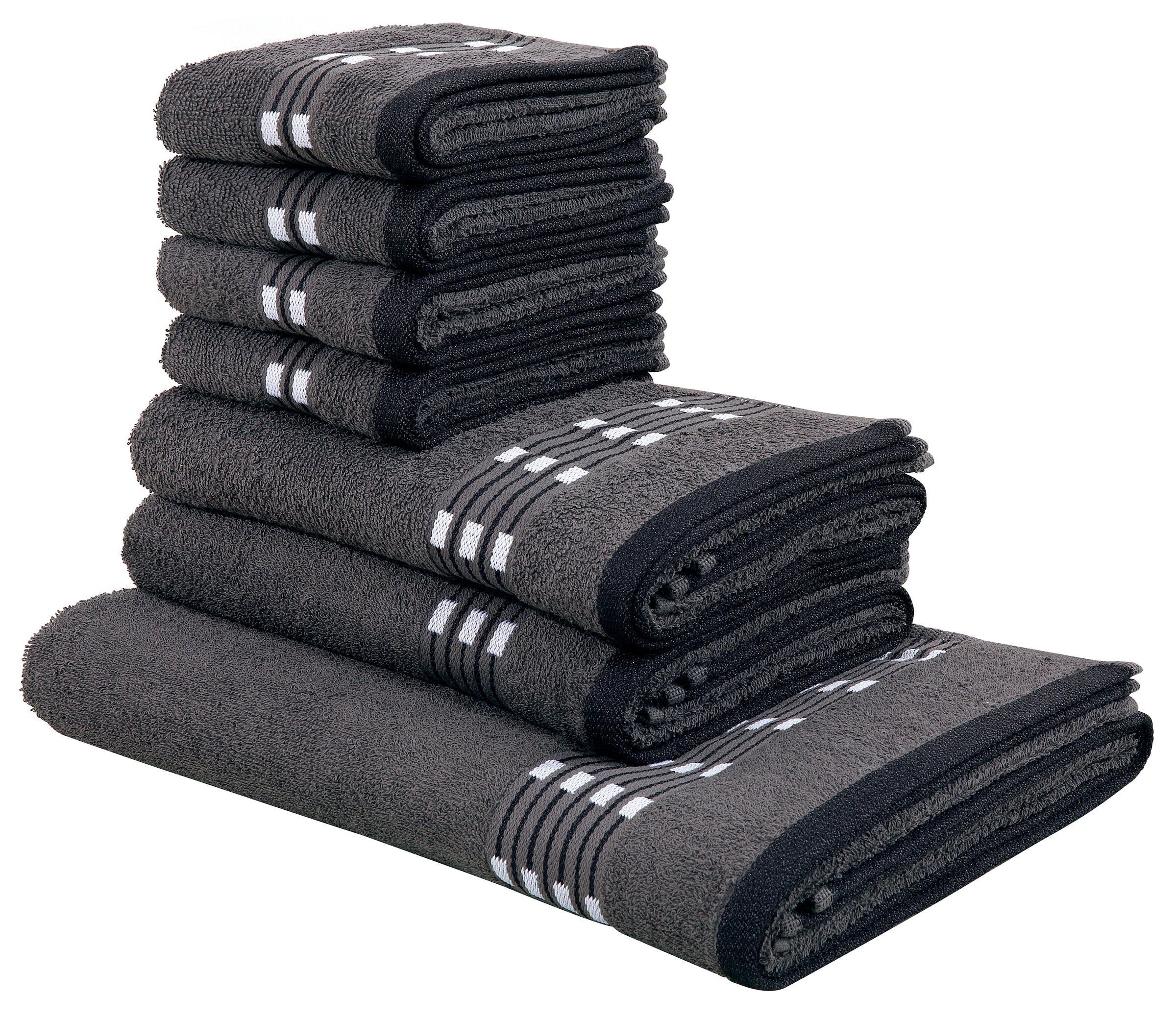 Handtücher »Jonnie«, gemusterter bei my OTTO mit 100% Baumwolle, tlg., Handtuch Set, home Handtuchset 7 Walkfrottee, bestellen Bordüre Set aus