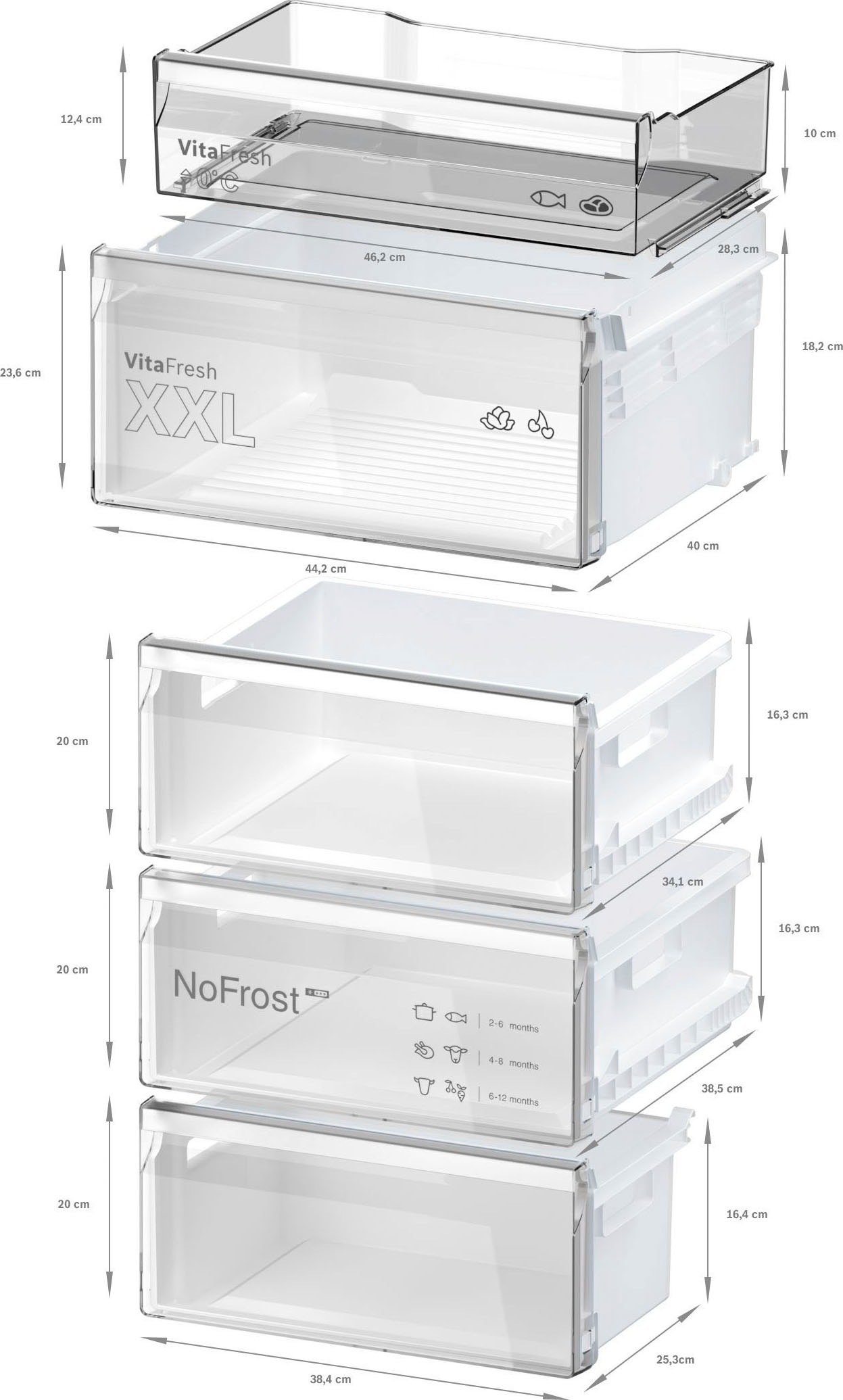 BOSCH Kühl-/Gefrierkombination Serie 4 »KGN392ICF«