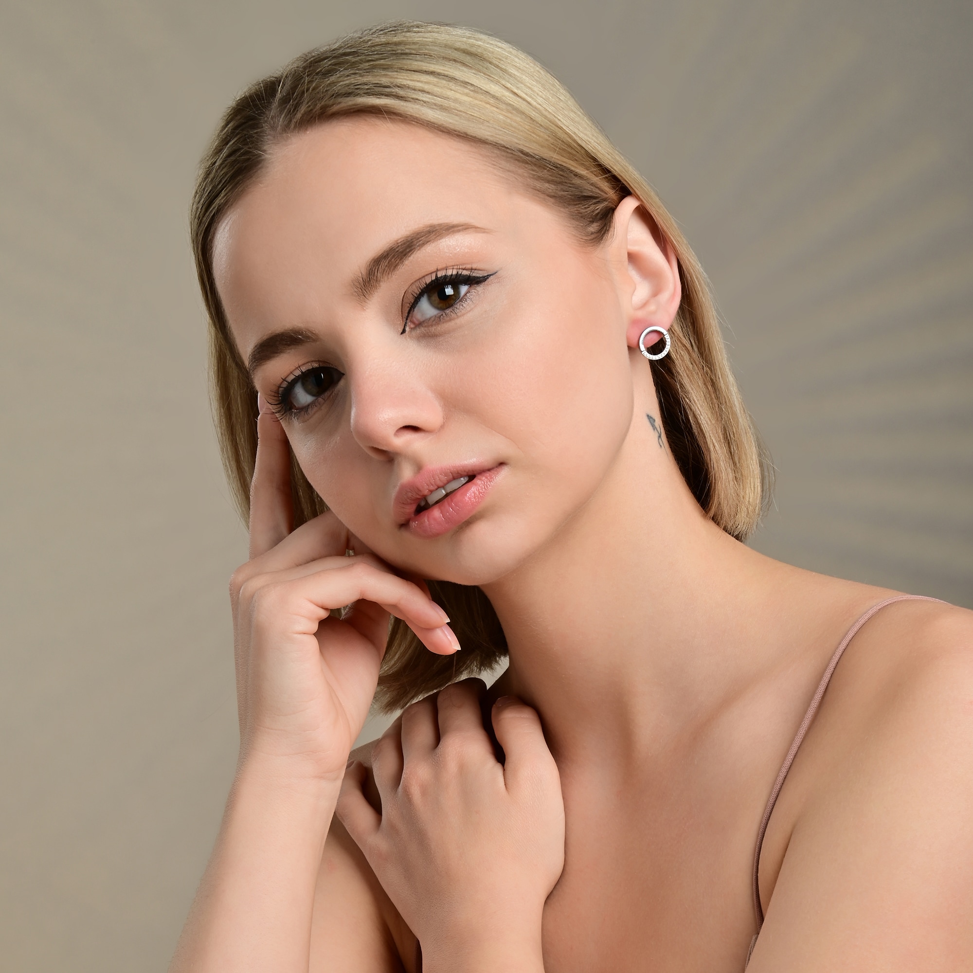 Adelia´s Paar Ohrstecker »Damen Ohrringe ¿ Ohrstecker aus Edelstahl mit Strass Steinchen«