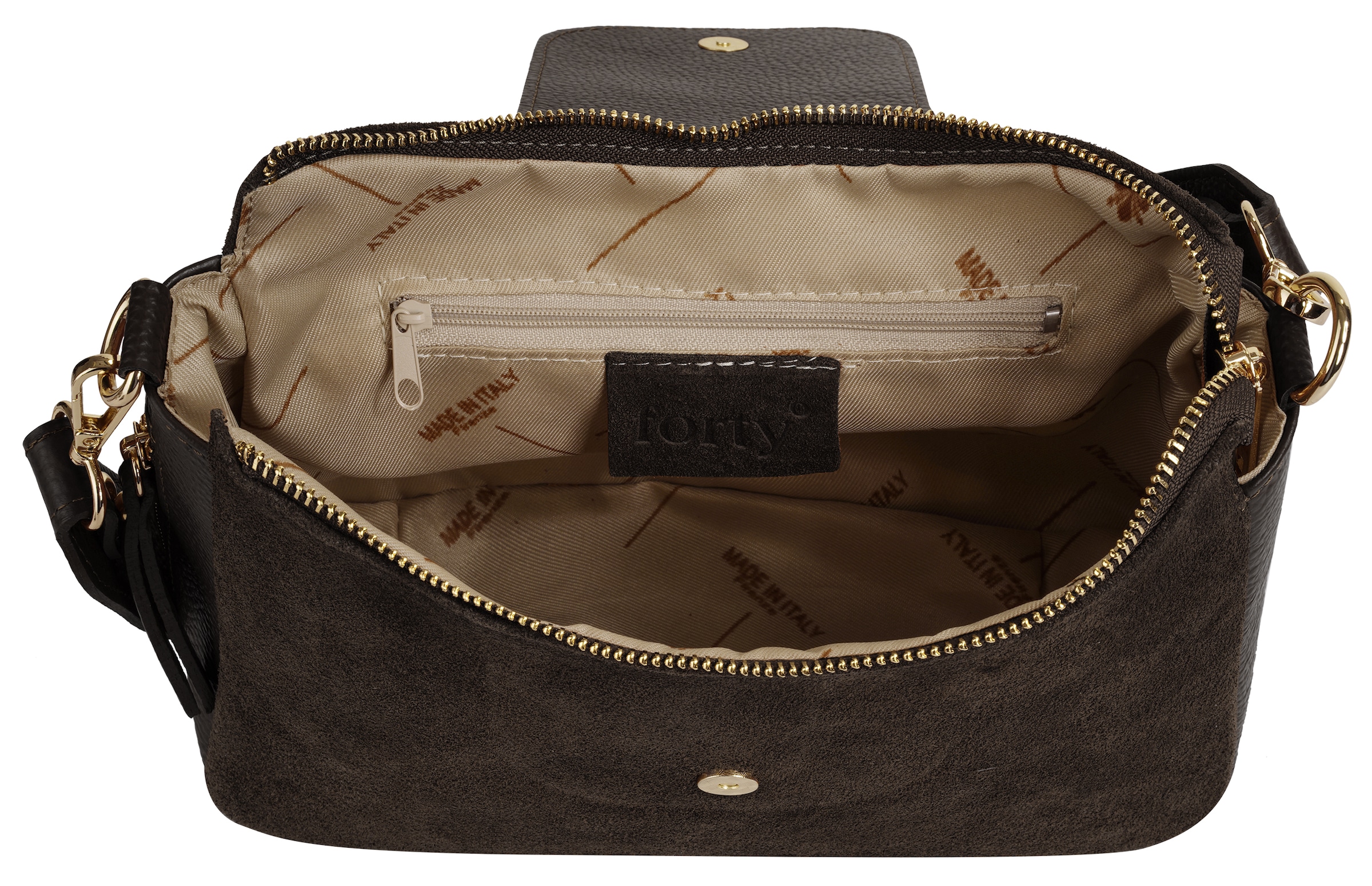 forty° Henkeltasche »FORTY° Damen AURILONA echt Leder, Made in Italy« echt Leder, Made in Italy