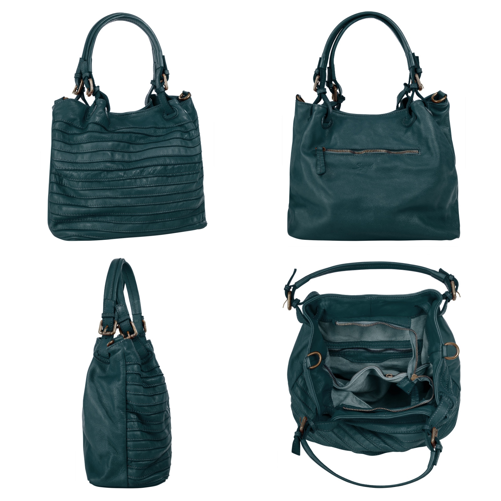 Samantha Look Shopper, echt Leder, Made in Italy