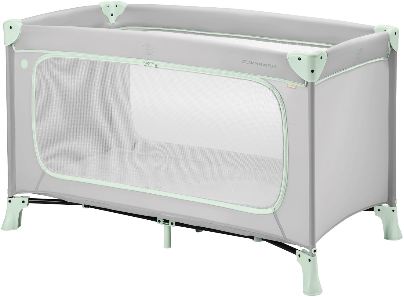 Baby-Reisebett »Dream N Play Plus, Dusty Mint«, Vorderausstieg