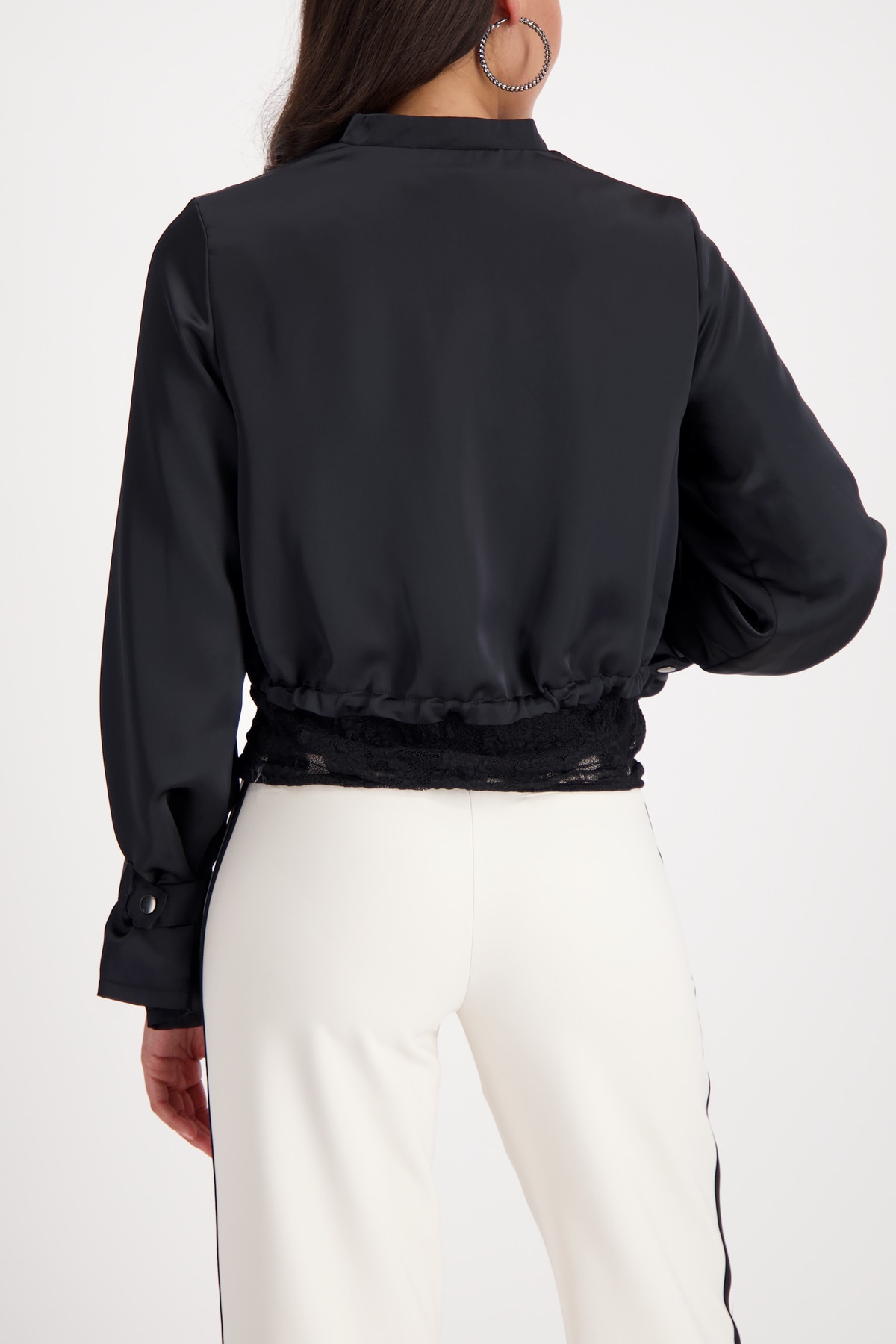 Monari Blouson »Jacke Satinblouson« ohne Kapuze