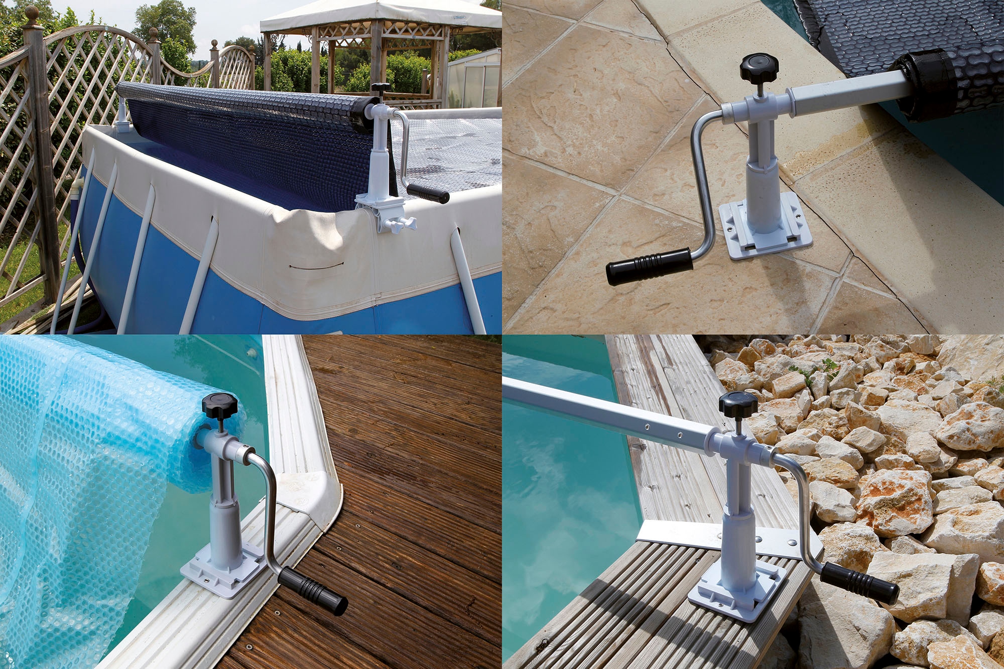 Ubbink Planenaufroller »Aufrollvorrichtung XTRA«, für Pools mit Rändern aus Holz, Rohren, Metall oder Beton