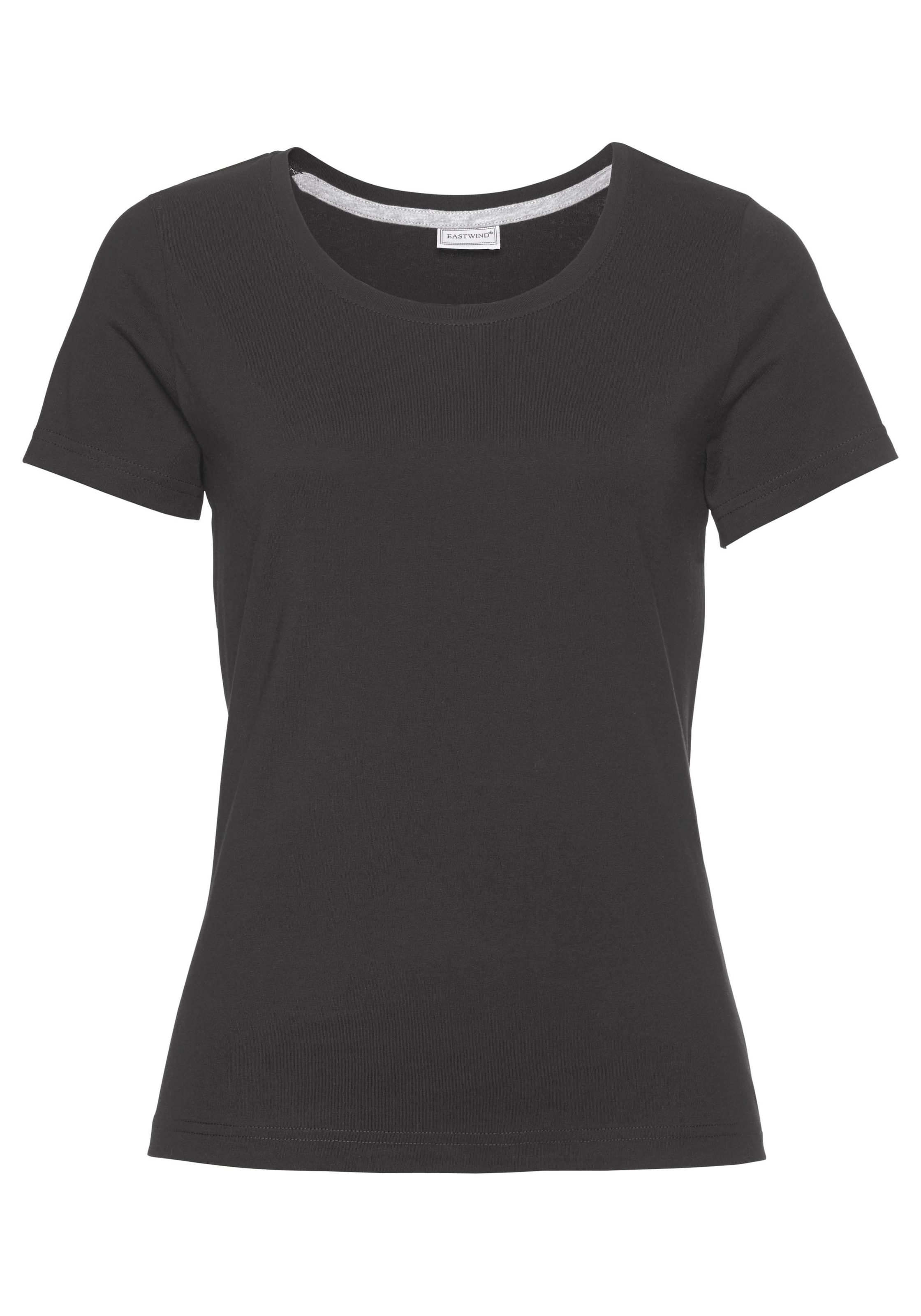 Eastwind T-Shirt, (Packung, 3 tlg., 3er-Pack), Kurzarm, hüftlang, für die Freizeit, aus Baumwolle