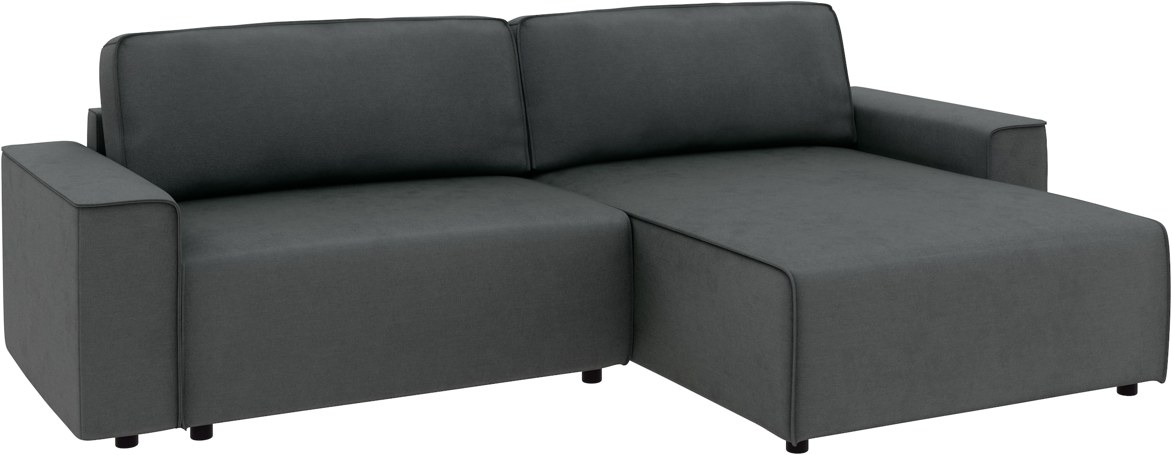 INOSIGN Ecksofa »Chance, Recamiere beidseitig montierbar, Schlaffunktion, Breite 265 cm« in Struktur fein LINO, mit Schlaffunktion und Bettkasten