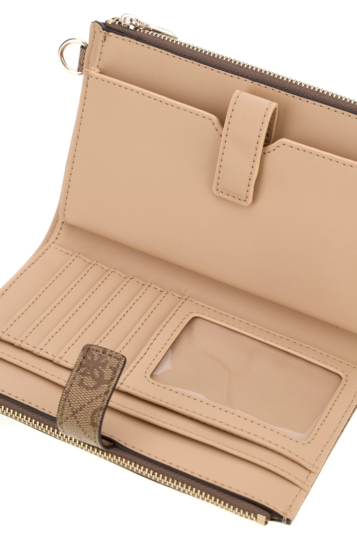 Guess Geldbörse »LAUREL II SLG DBL ZIP ORGNZR« Damen Geldbeutel, Portemonnaie mit zwei Zipperfächern