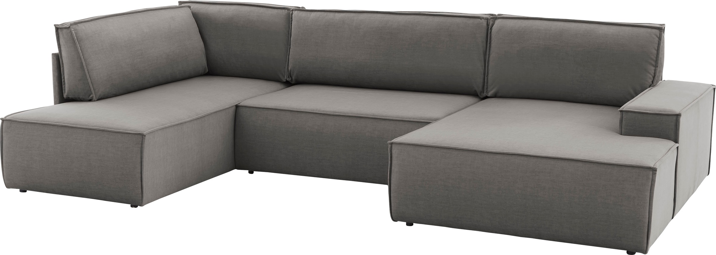 OTTO home Wohnlandschaft »SHERWOOD U-Form, 329 cm - OTTO. Verlässliche Qualität.« Schlaffunktion m. Bettkasten (194x139 cm), Cord, Vintage, Samtvelours