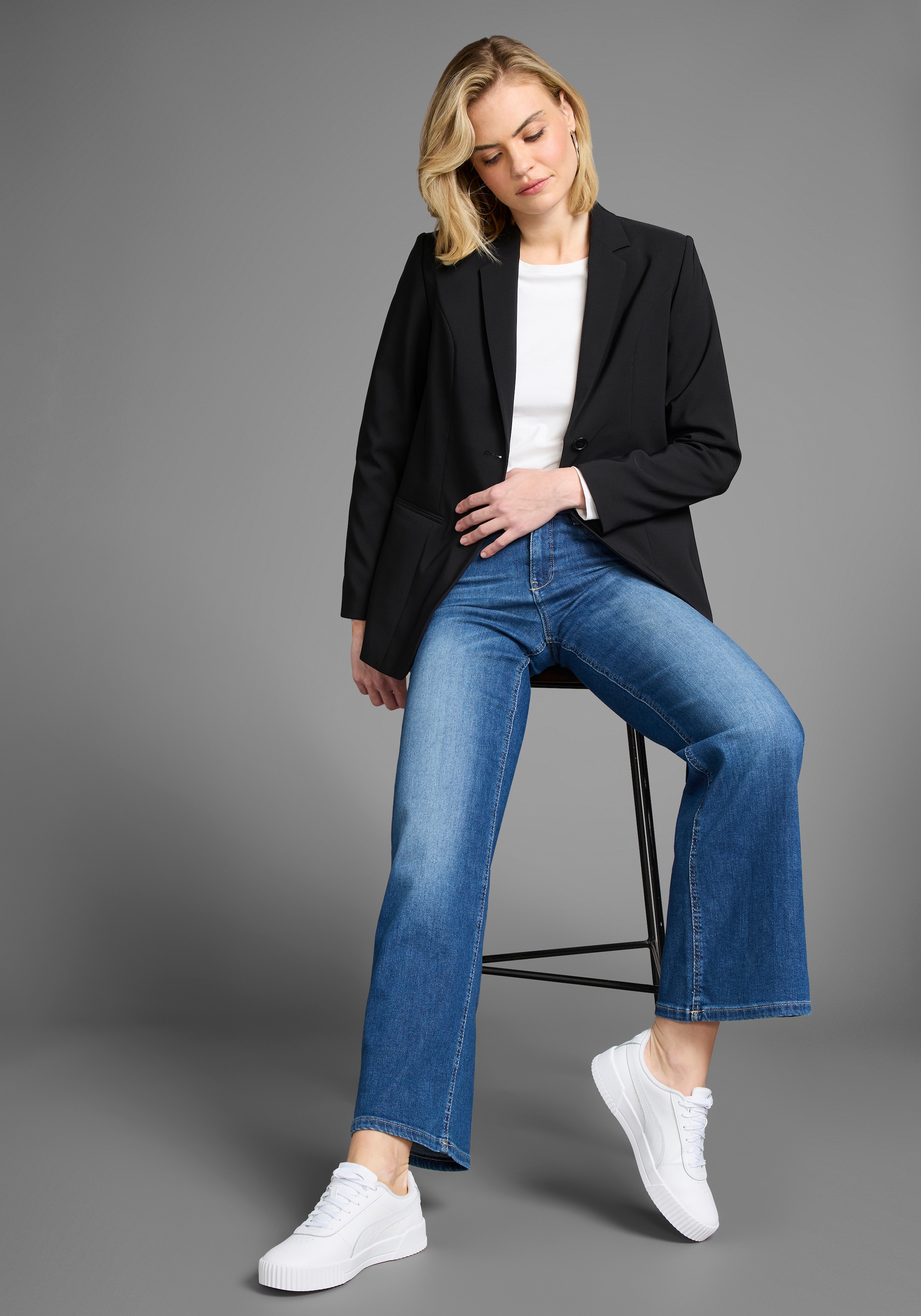 Laura Scott Langarmshirt, (3-er Pack), mit Bündchen am Ärmelabschluss - NEUE KOLLEKTION
