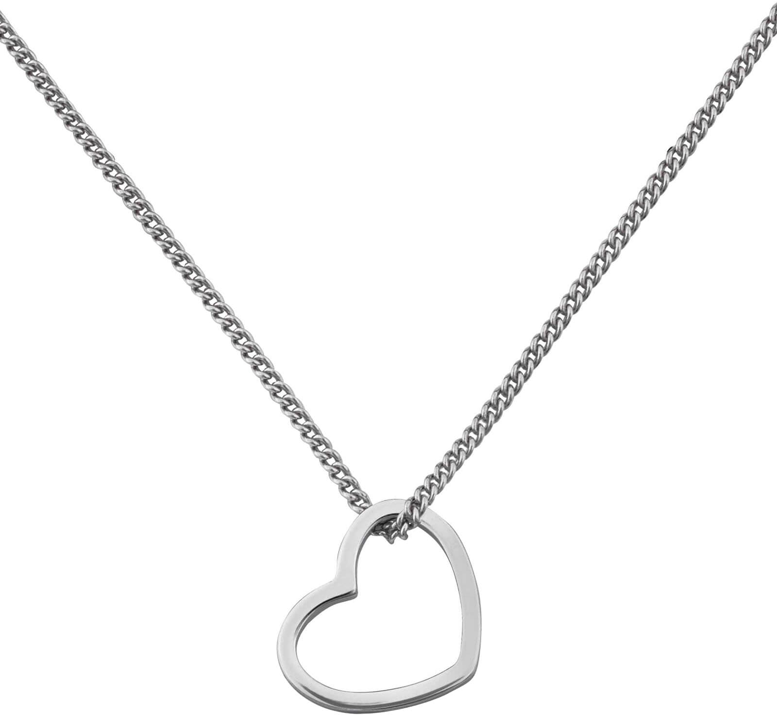 modabilé Kette mit Anhänger »Schmuck Geschenk Silber 925 Halsschmuck Halskette Heart Herz«, (inkl. Putztuch)