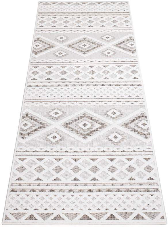 Carpet City Teppich »In-& Outdoorteppich Santorini 435, 3D-Effekt, Boho-Look«, rechteckig, 5 mm Höhe, Wetterfest & UV-beständig für Terrasse, Balkon, Küche, Flur