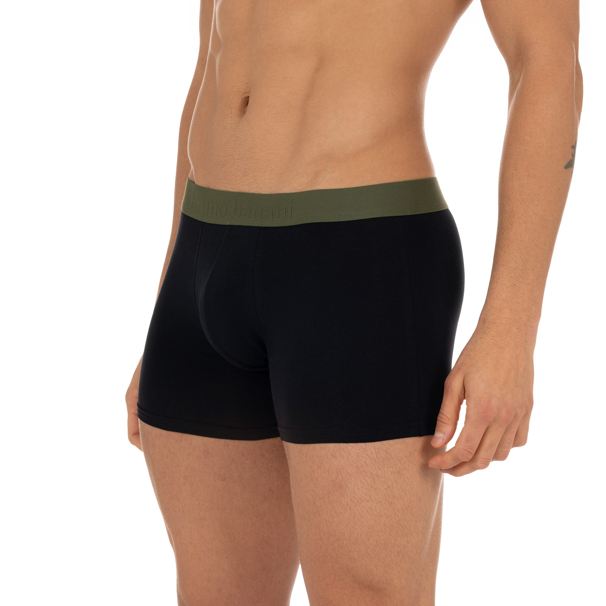 Bruno Banani Boxershorts »FLOWING«, (2er Pack), mit kontrastfarbenem Bündchen