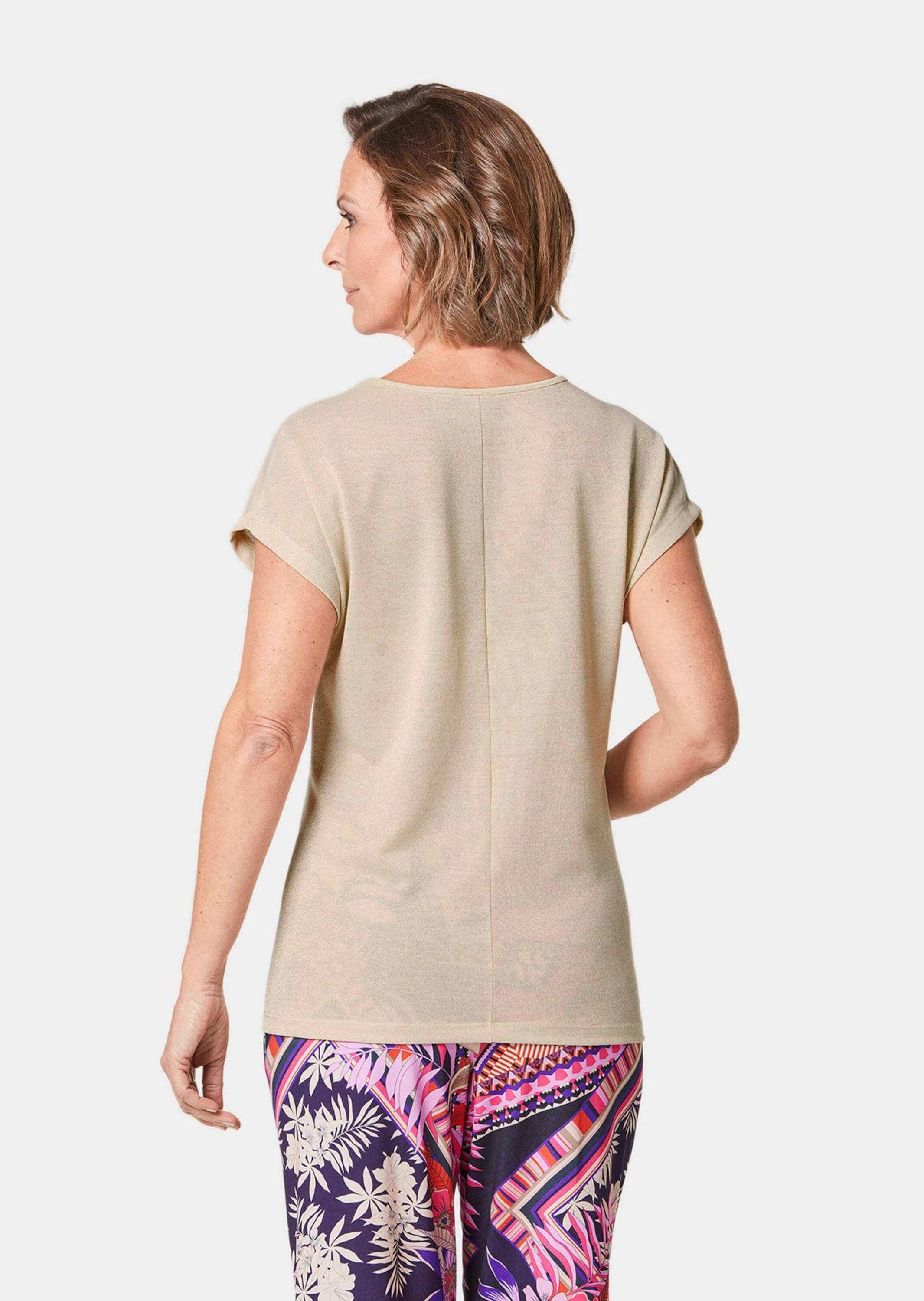 GOLDNER Kurzarmshirt »Elegantes Shirt mit feinen Glanzgarnen«