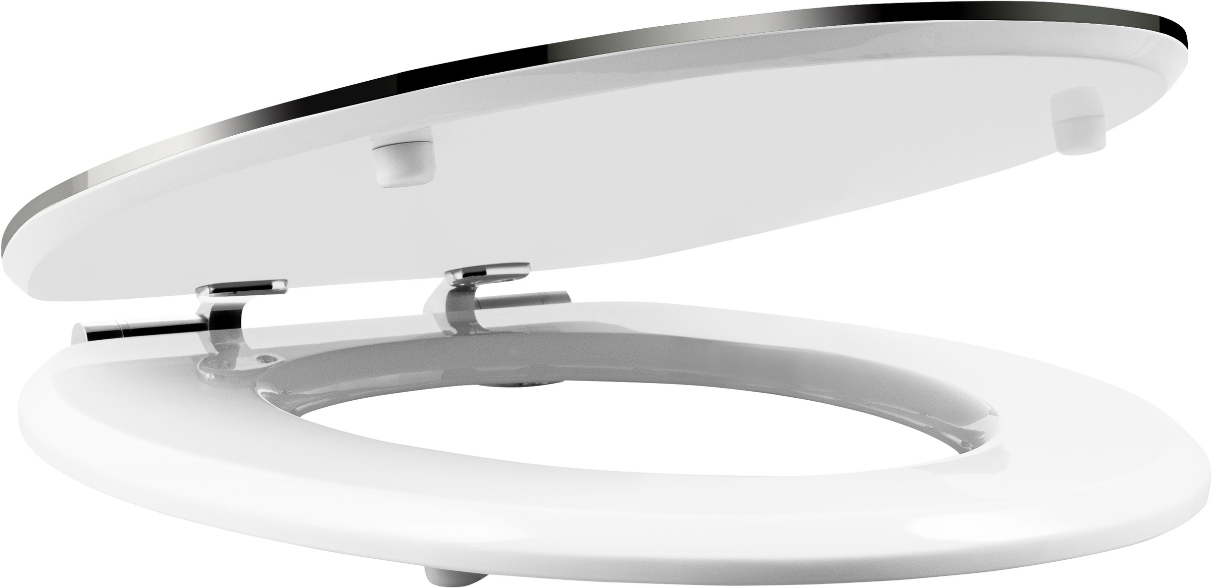 CORNAT WC-Sitz »Steel« mit silberfarbener Edelstahlkante