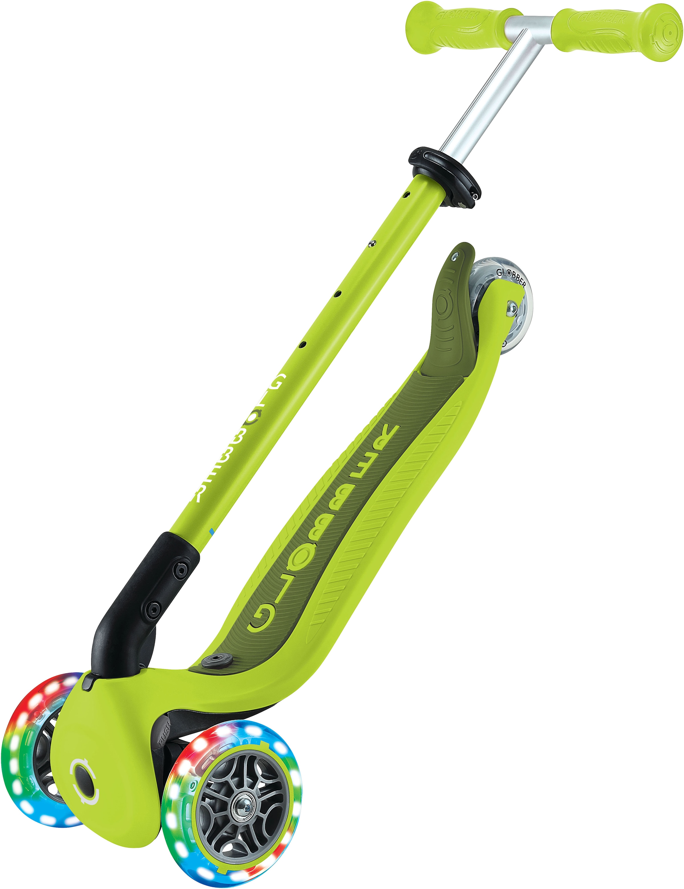Globber Tretroller »GO-UP ACTIVE LIGHTS mit Leuchtrollen« Dreirad, Laufrad und Scooter