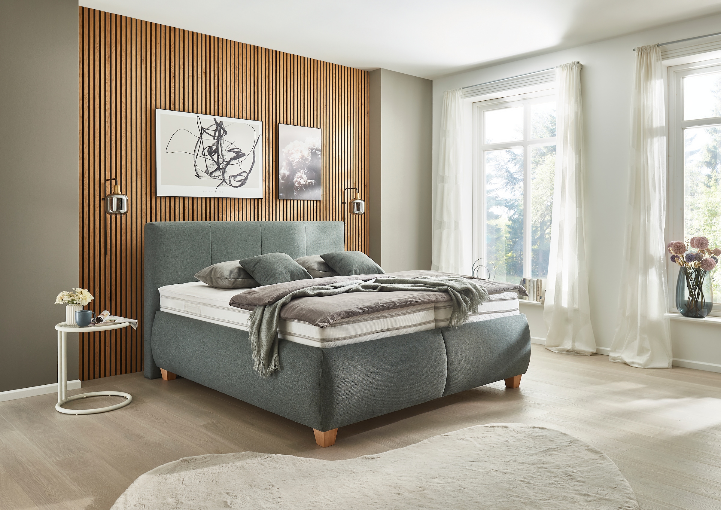 Die PlanBar Polsterbett »OC-ON20004« inkl. Matratzen u. Lattenrahmen, belastbar bis 200 Kg, 160/180x200cm