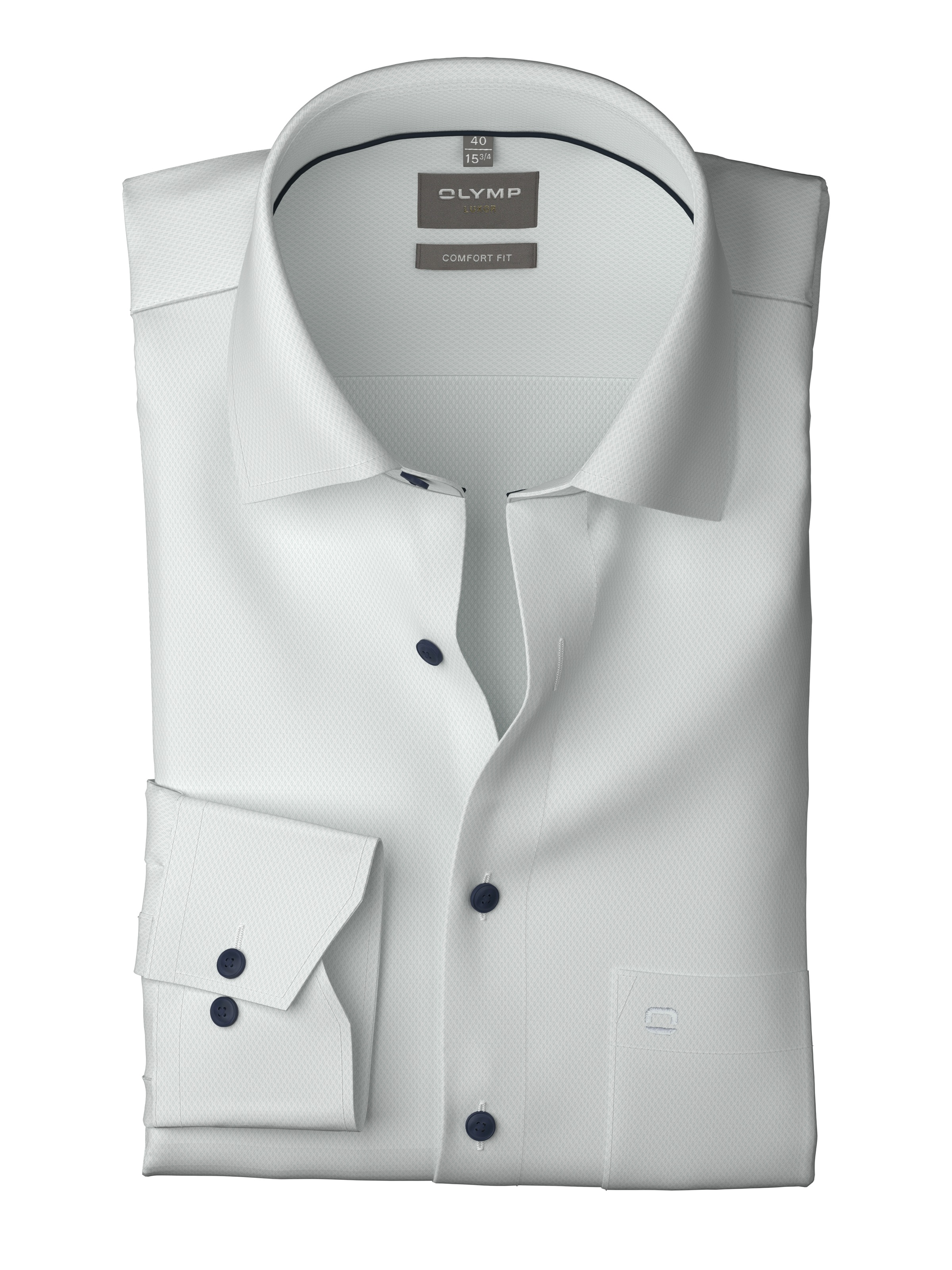 OLYMP Langarmhemd »Luxor«, Businesshemd, comfort fit, Minimalprint, New-Kentkragen