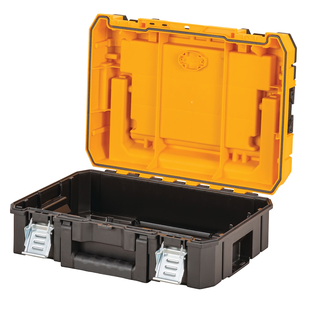 DeWalt Werkzeugkoffer »TSTAK I DWST83344-1 Werkzeugbox Werkzeugkoffer Schwarz/Gelb 44x33x18cm 27 l IP54 Schutz Schaumstoffeinlage«, Basiselement für TSTAK Systemboxen
