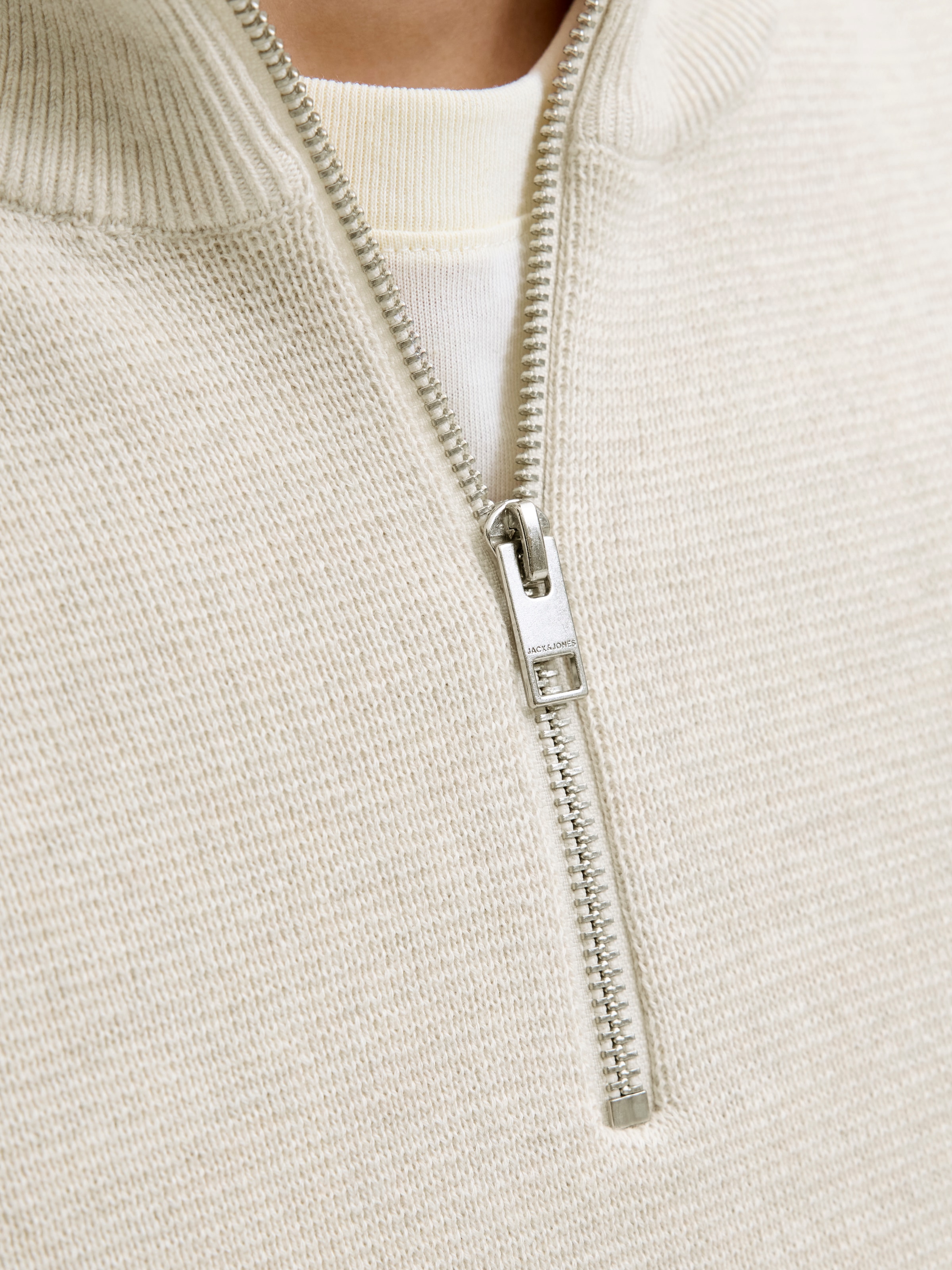 Jack & Jones Troyer »JPRBLAMILANO STITCH KNIT HALF ZIP SN«, mit kurzem Reißverschluss