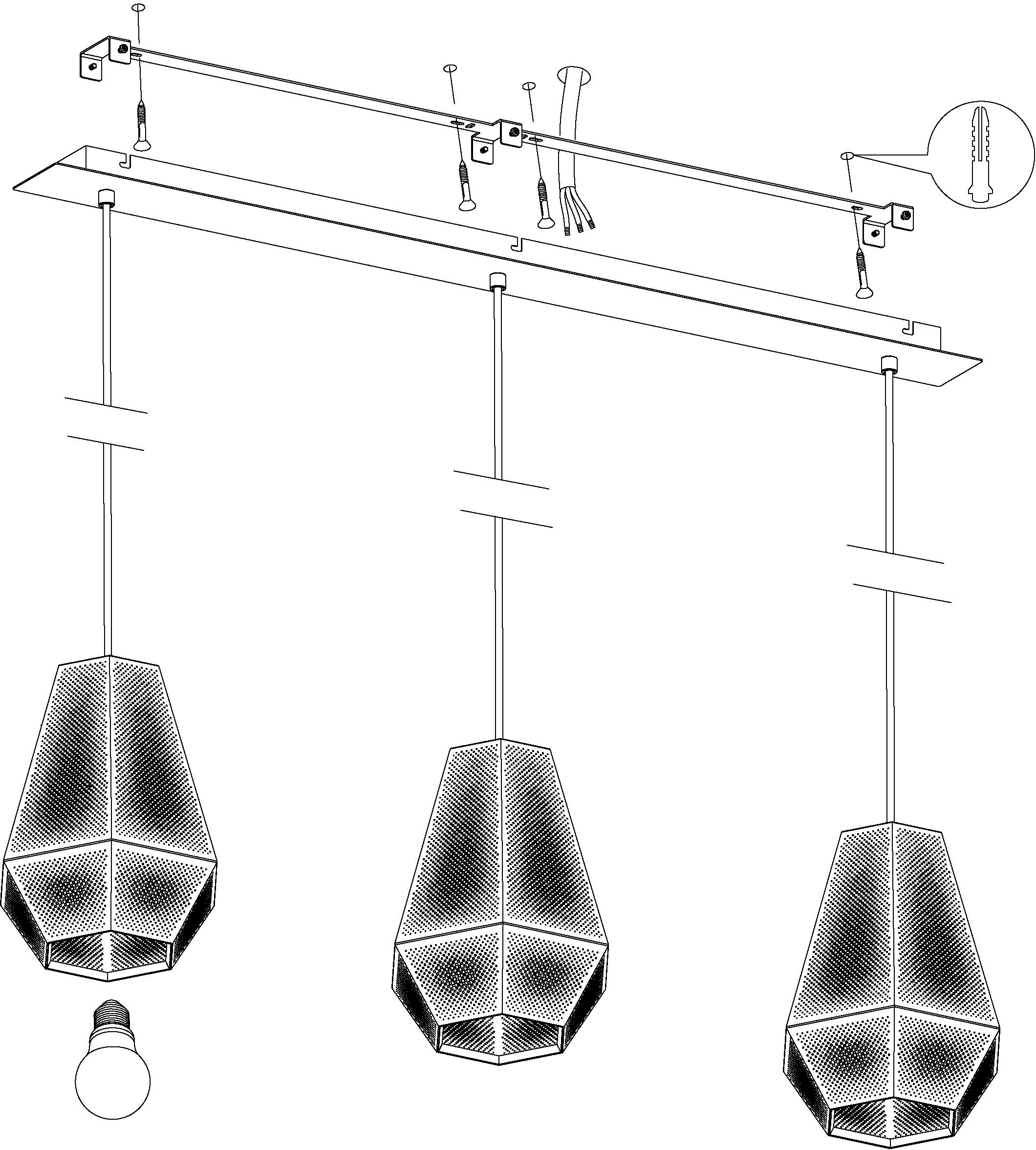 EGLO Pendelleuchte »CHIAVICA« E27 Hängeleuchte, Hängelampe