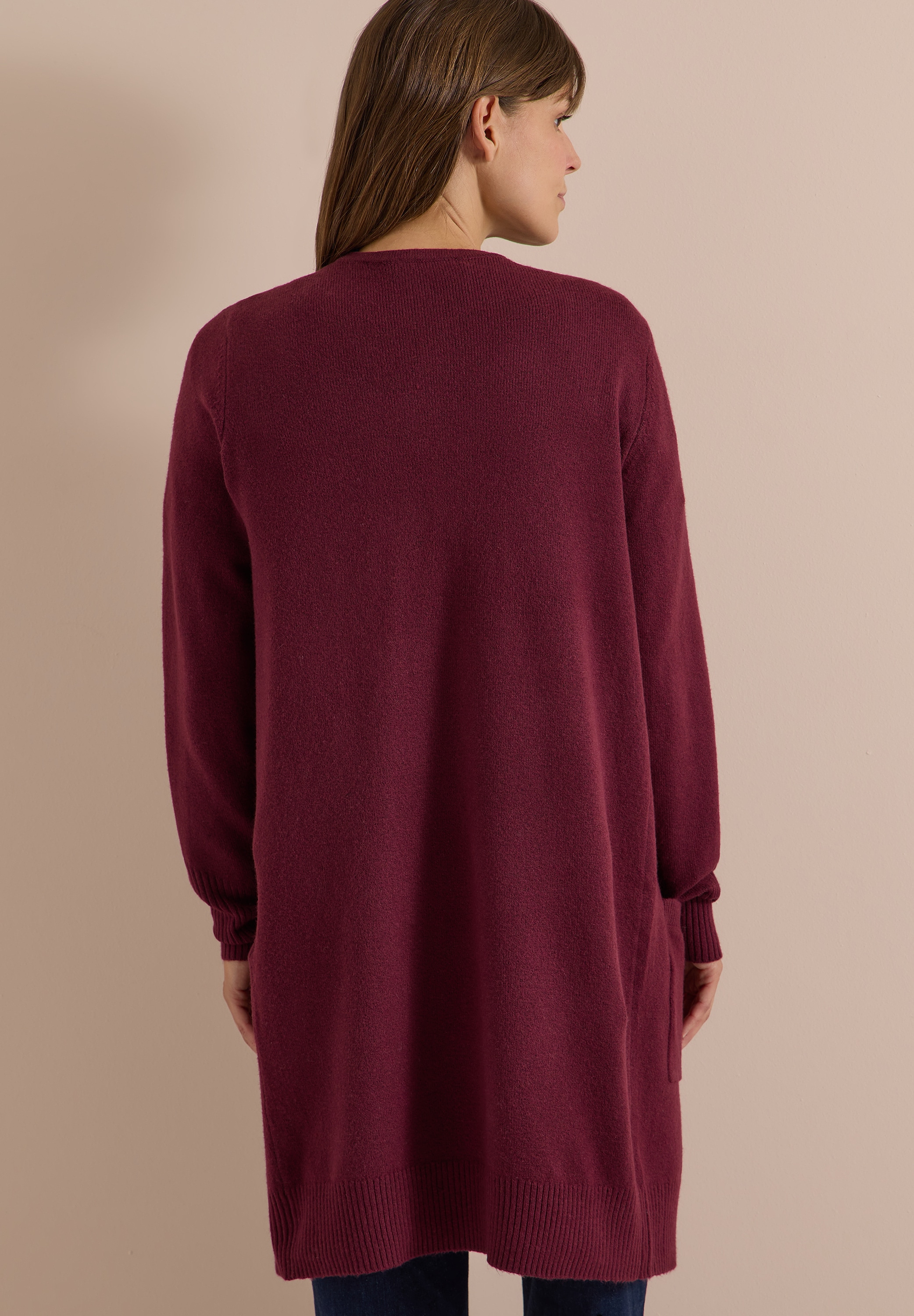 Cecil Longstrickjacke Langer Cardigan in offener Passform