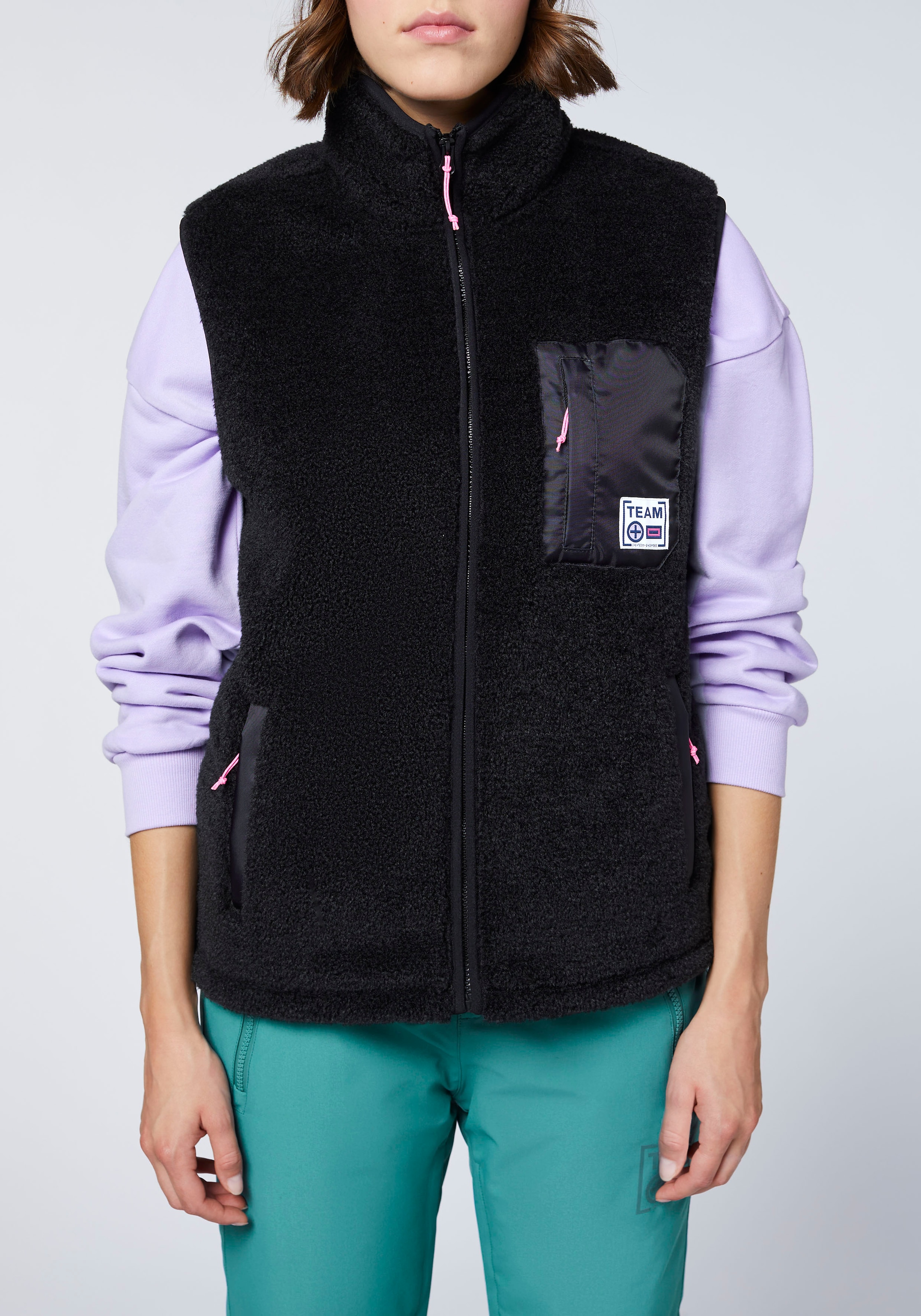 Chiemsee Fleeceweste - aus extra kuscheligem Sherpa Fleece<br/>