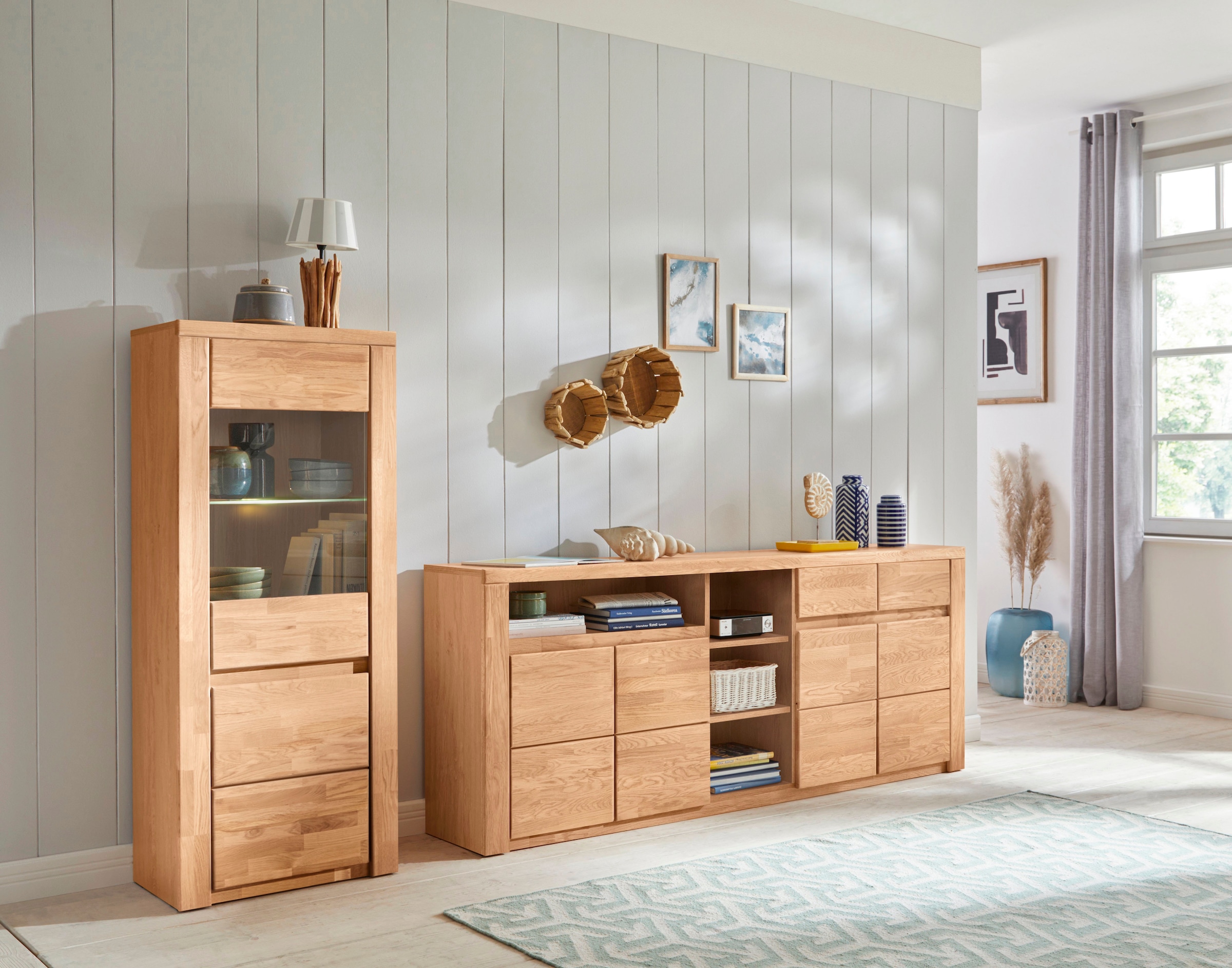 Home affaire Vitrine »Burani«, grifflose Optik