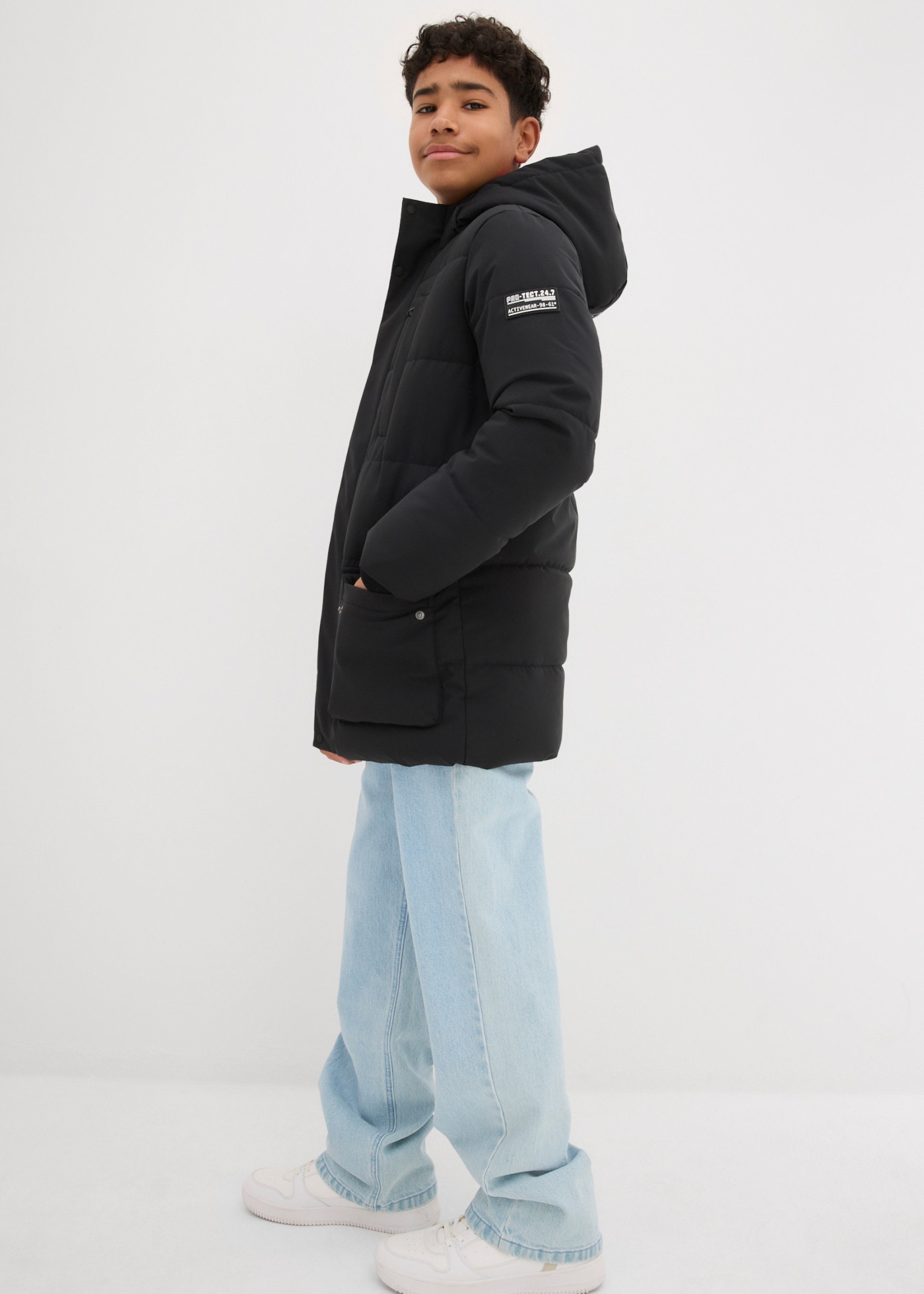 bonprix Steppjacke für Jungen, mit sportiven Details, im Casual-Stil