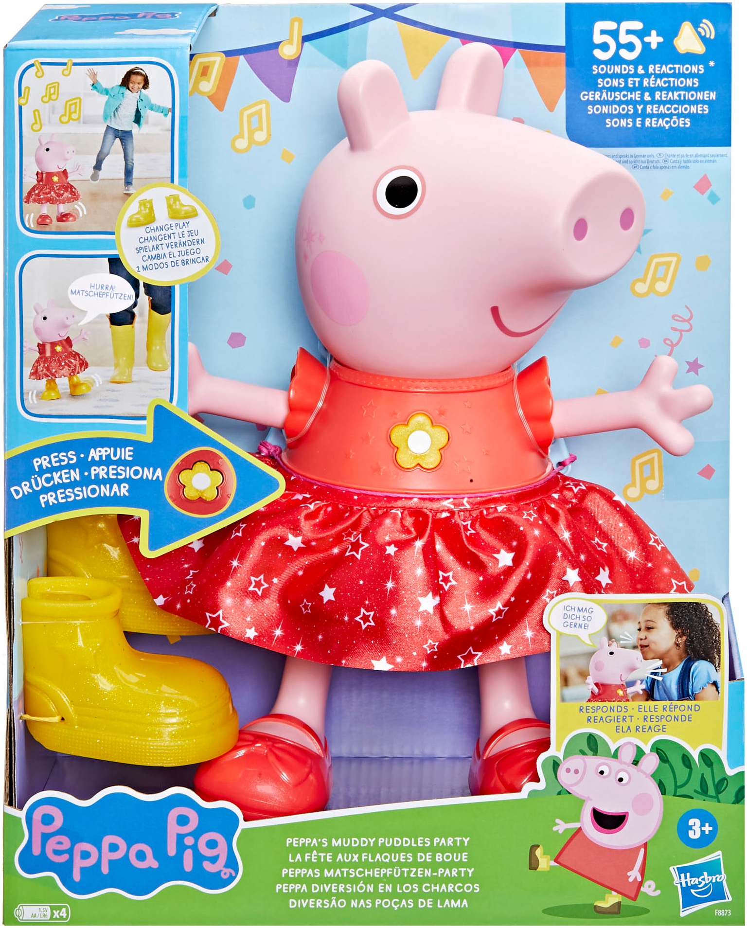 Hasbro Stehpuppe »Peppa Pig, Peppas Matschepfützen-Party«, mit Funktionen