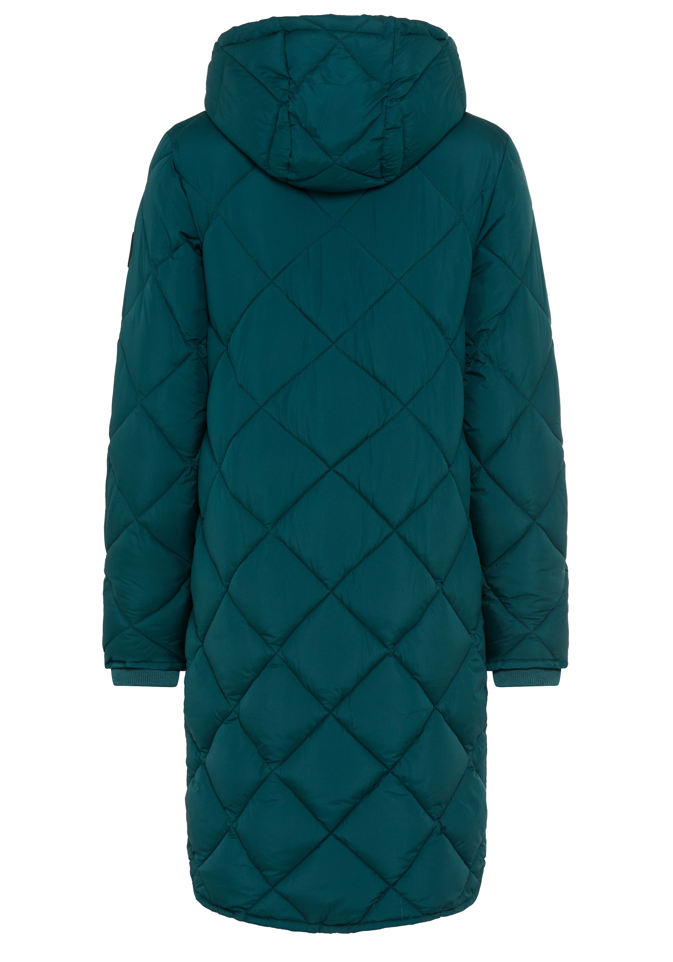 KangaROOS Steppjacke mit Kapuze lange Form mit Kapuze und modernem Steppmuster