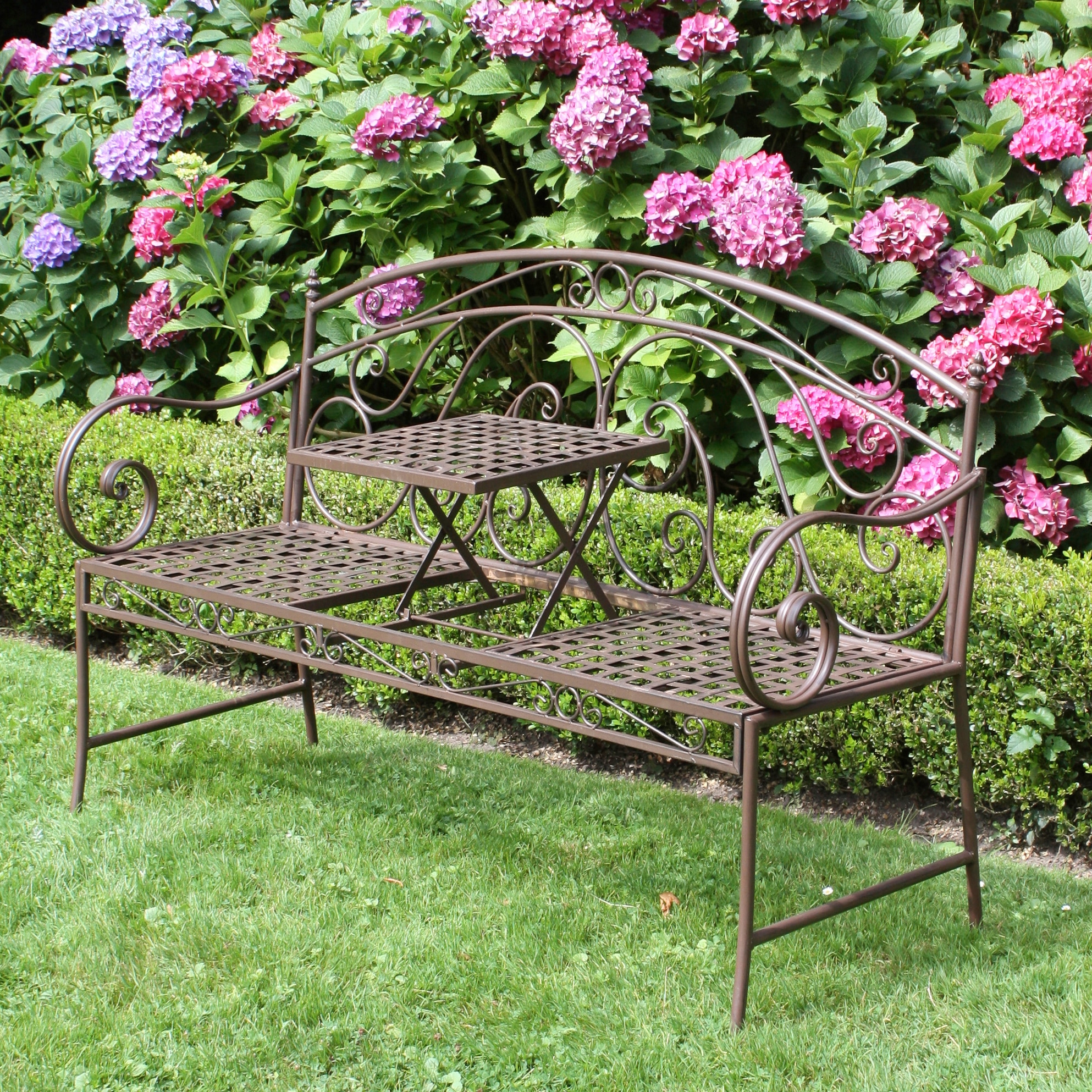 Gartenbank »Saket«, mit hochklappbarem Tisch, BxTxH: 141x53x96 cm
