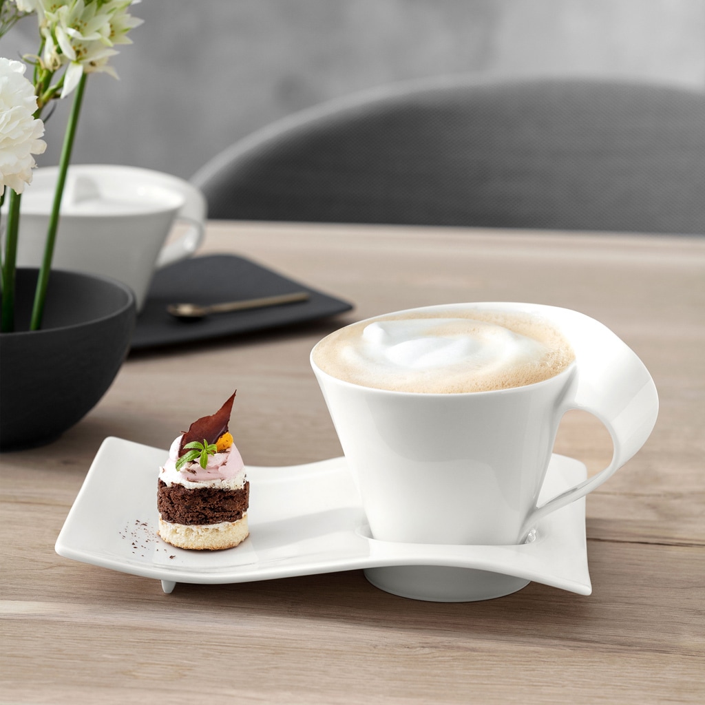 Villeroy & Boch Tasse »Café au lait Tasse mit Unterteller NewWave Caffè 260 ml weiß«