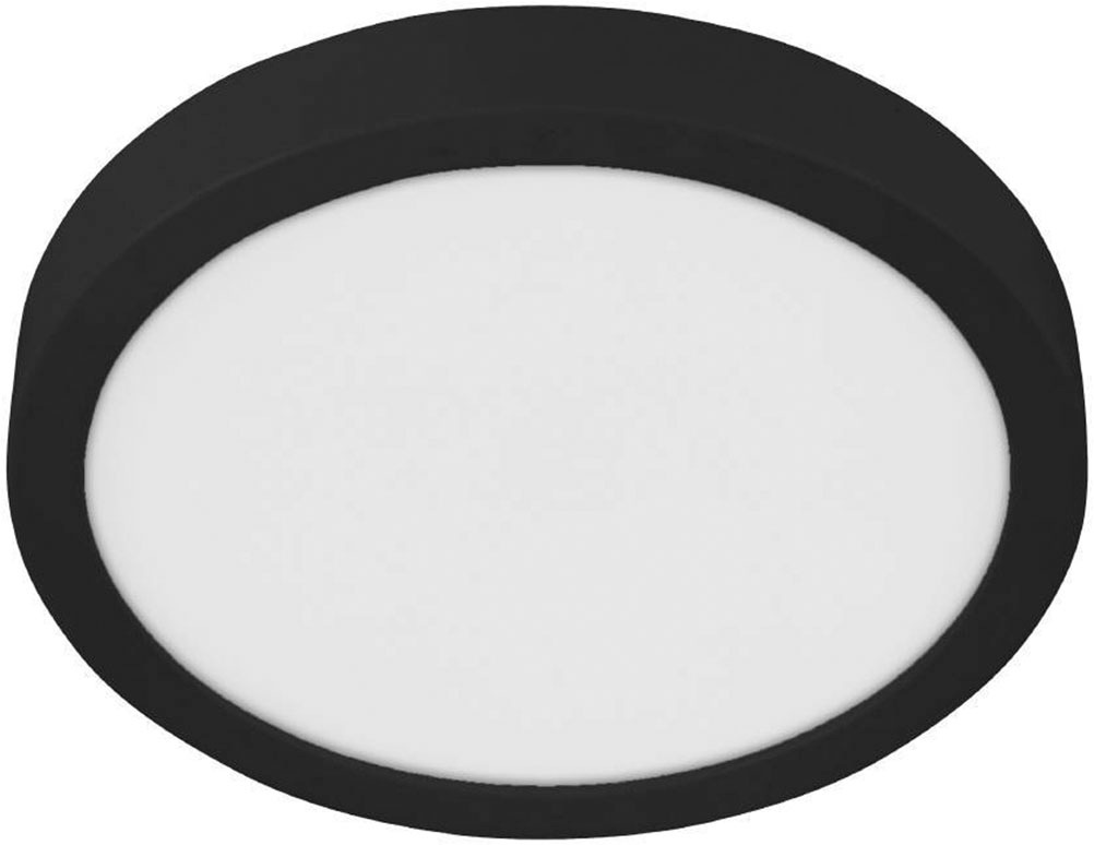 EGLO Deckenleuchte »FUEVA 5 Deckenlampe, schwarz, IP44, geringe Aufbauhöhe, 20 Watt, Rund«, Leuchtmittel LED-Modul | LED fest integriert, Aufbauleuchte, Badezimmer, Bad-Deckenlampe, modern, 28,5x2,8cm