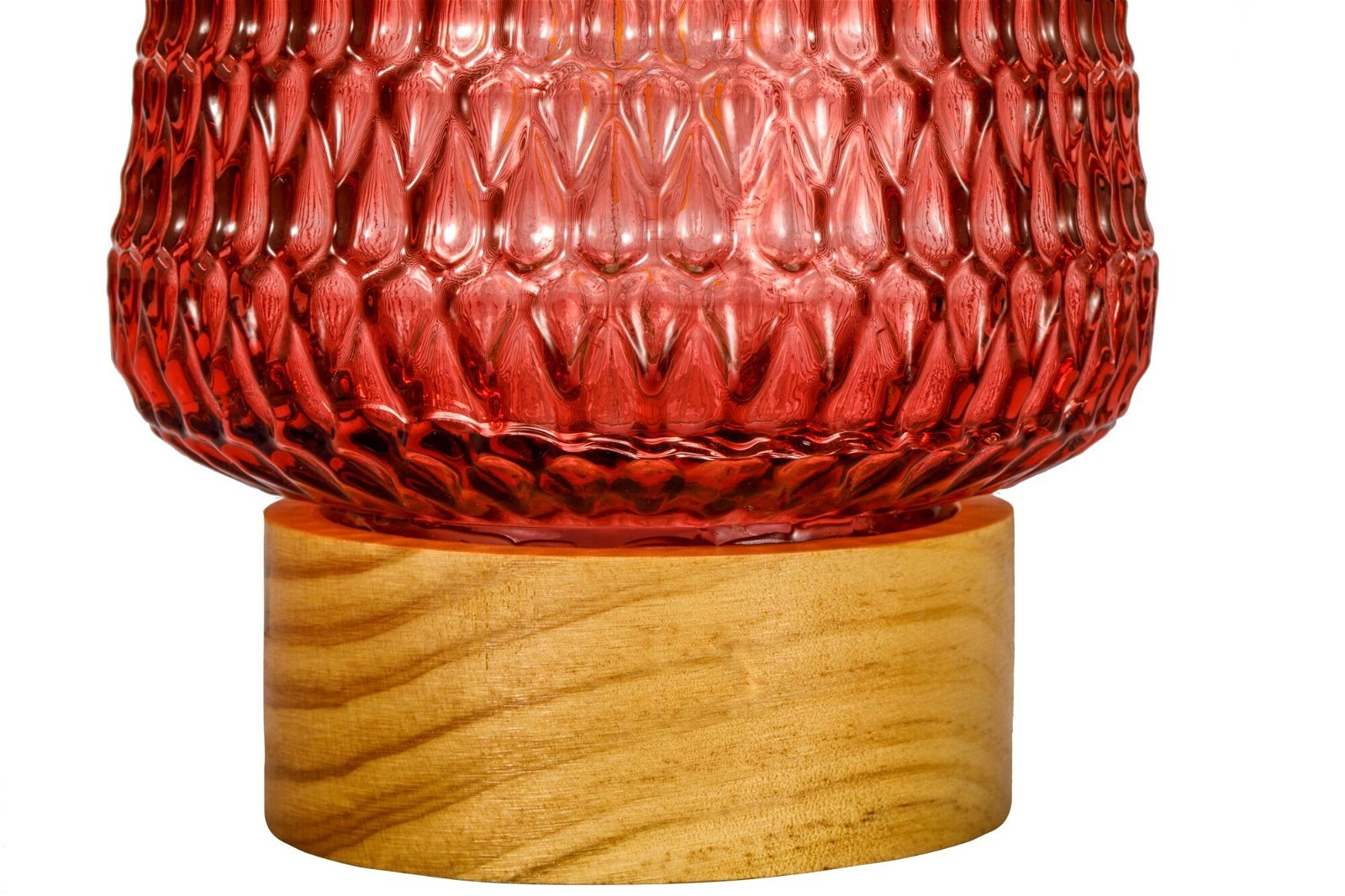 Pauleen LED Tischleuchte »Rose Glamour mobile Rosa Glas/Holz«, 1 flammig, Leuchtmittel E27 | Leuchtmittel wechselbar, E27, Timer Batterie