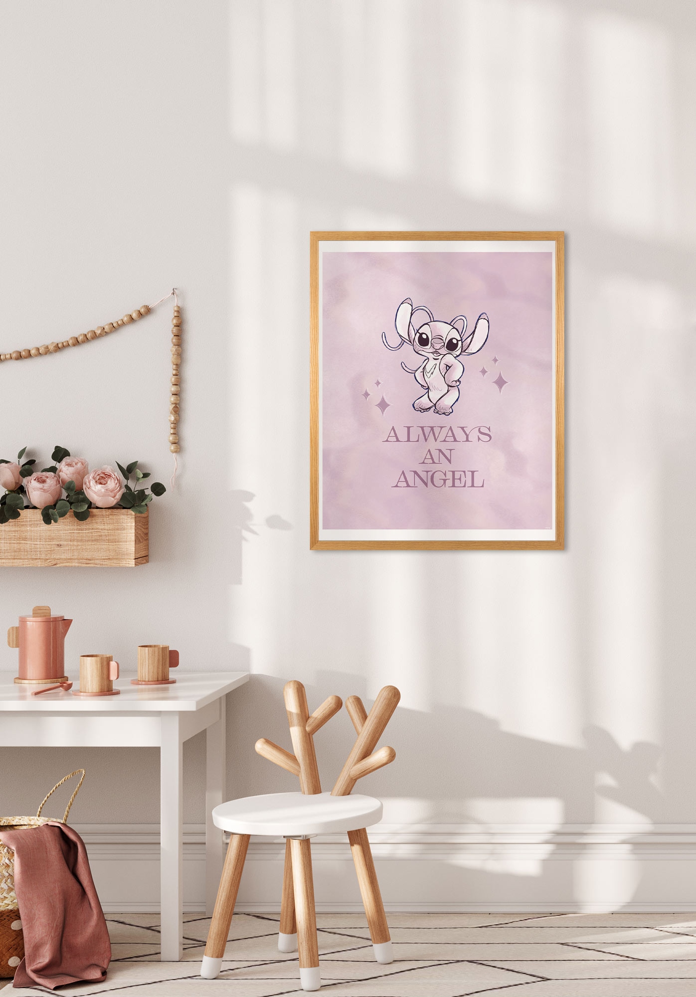 Bild »Komar Wandbild- Stitch Always an Angel - Größe 40 x 50 cm«, Disney, (1 St.)