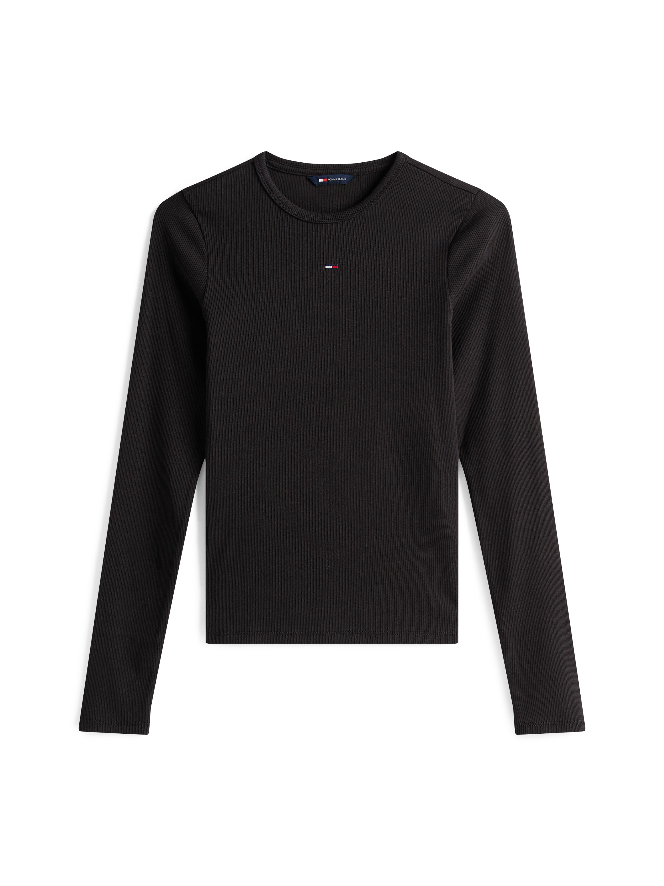 Tommy Jeans Langarmshirt »TJW SLIM ESSENTIAL RIB LS«, mit Logostickerei