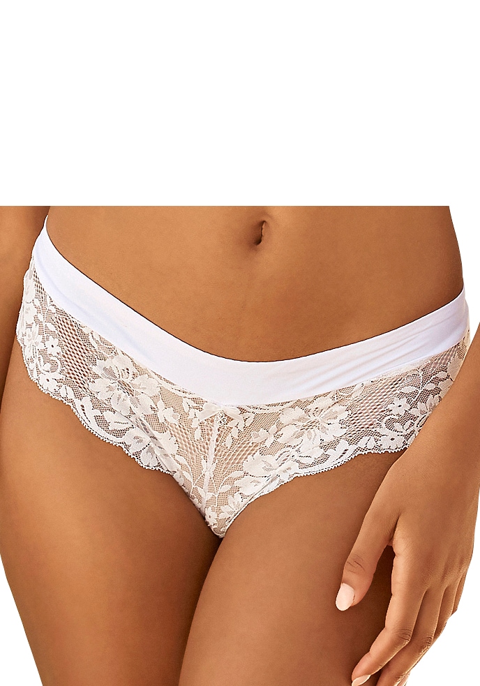 LASCANA String, aus floraler Spitze mit breitem Bund