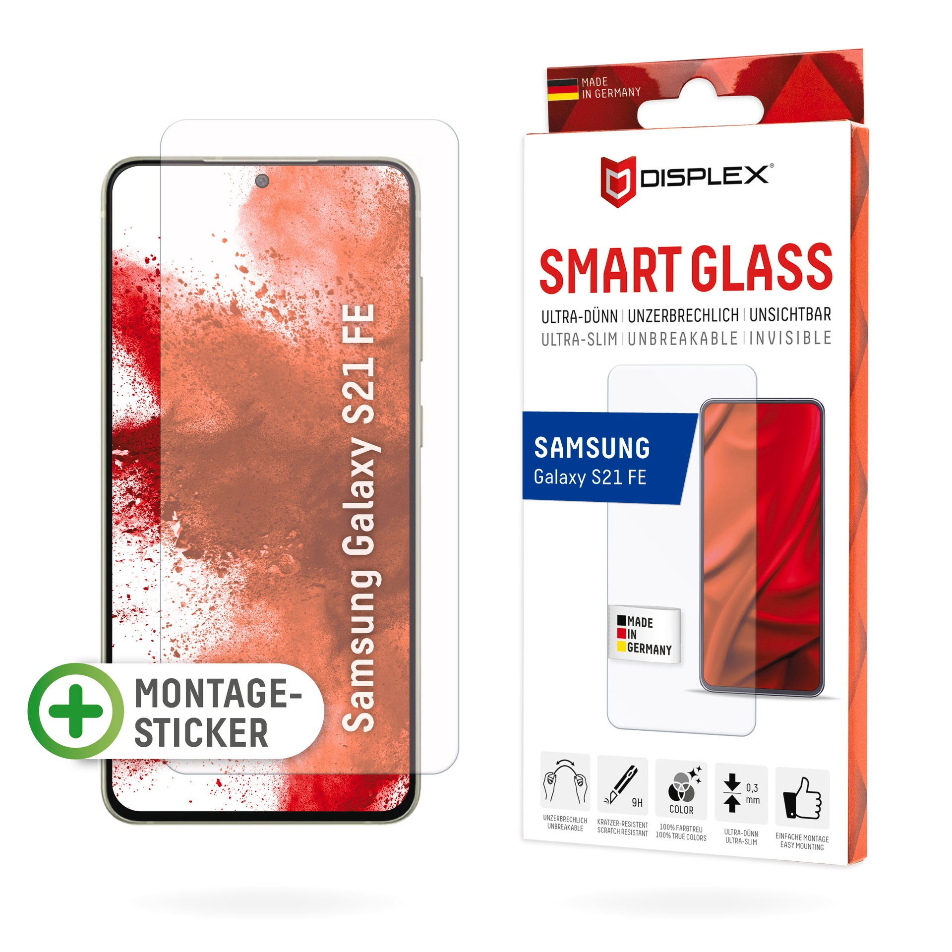 Displex Displayschutzglas »Smart Glass - Samsung Galaxy S21 FE«