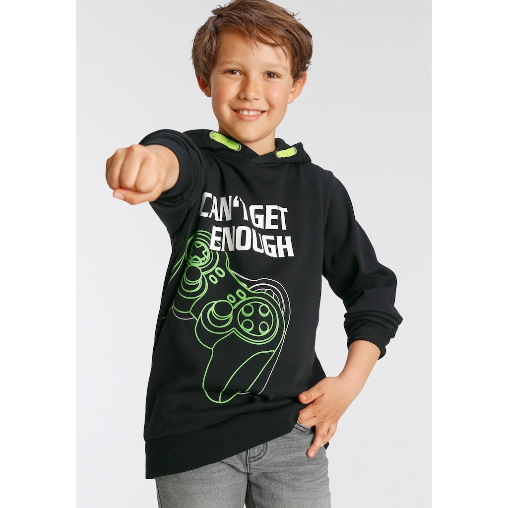 KIDSWORLD Kapuzensweatshirt »CAN´T GET ENOUGH - Spruch«