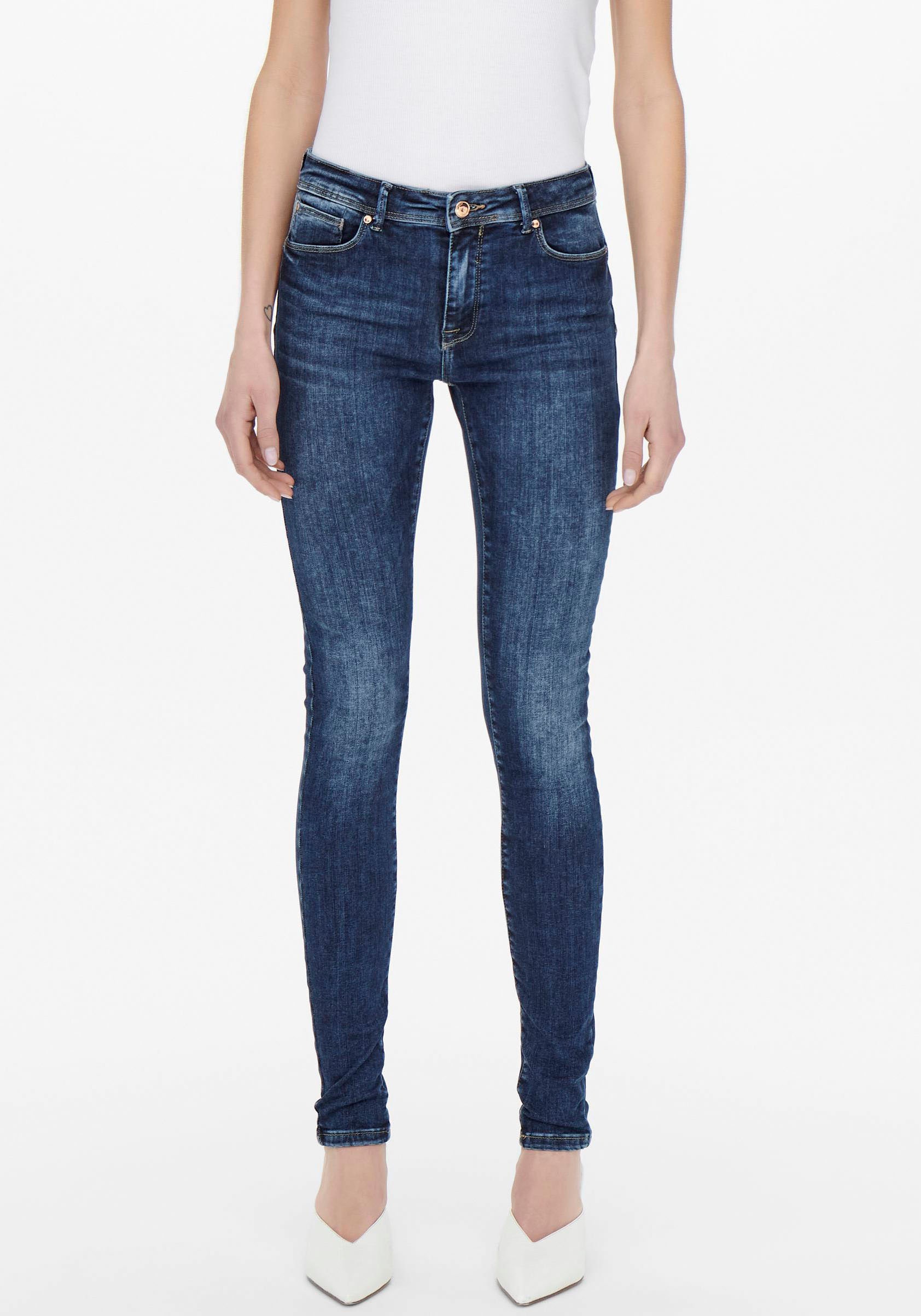 ONLY Skinny-fit-Jeans »ONLPUSH SHAPE LIFE REG SK DNM« bestellen online bei  OTTO | Stretchjeans