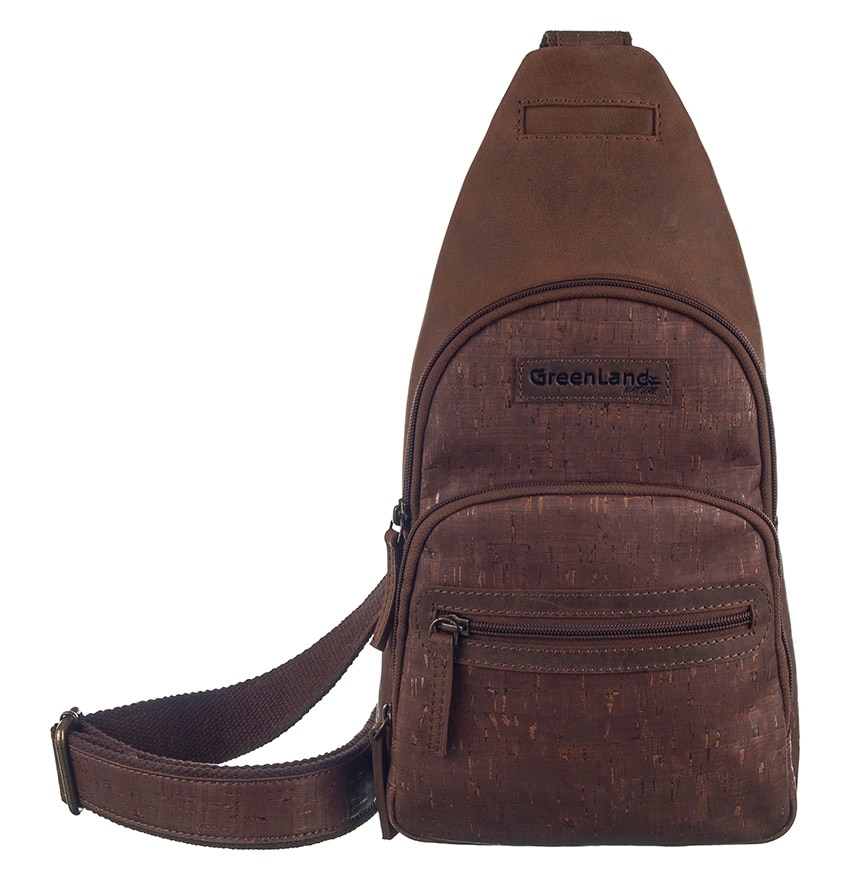 Cityrucksack »NATURE Leather-Cork«, Rechtsseitig oder linksseitig tragbar
