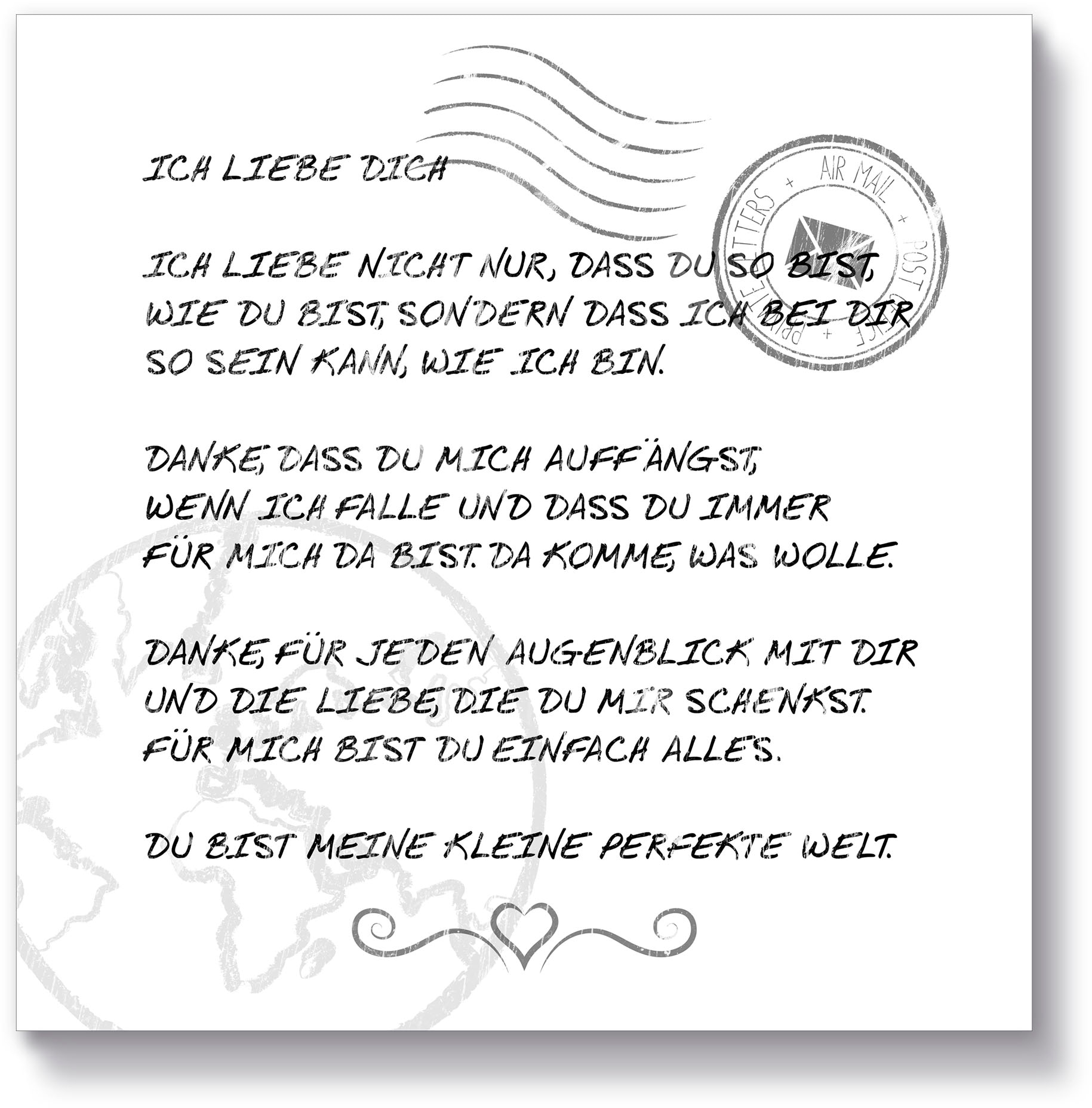 Artland Holzbild »Ich liebe & bei Texte, Sprüche St.) Dich«, (1 OTTO