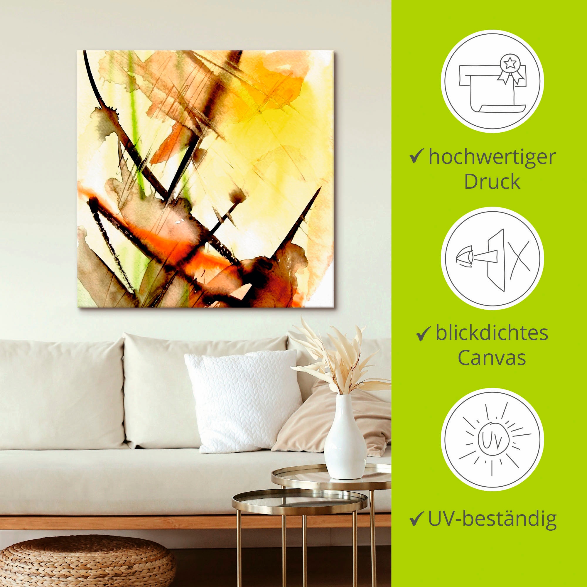 Artland Wandbild »Lichtklang«, Gegenstandslos, (1 St.), als Leinwandbild, Poster, Wandaufkleber in verschied. Größen