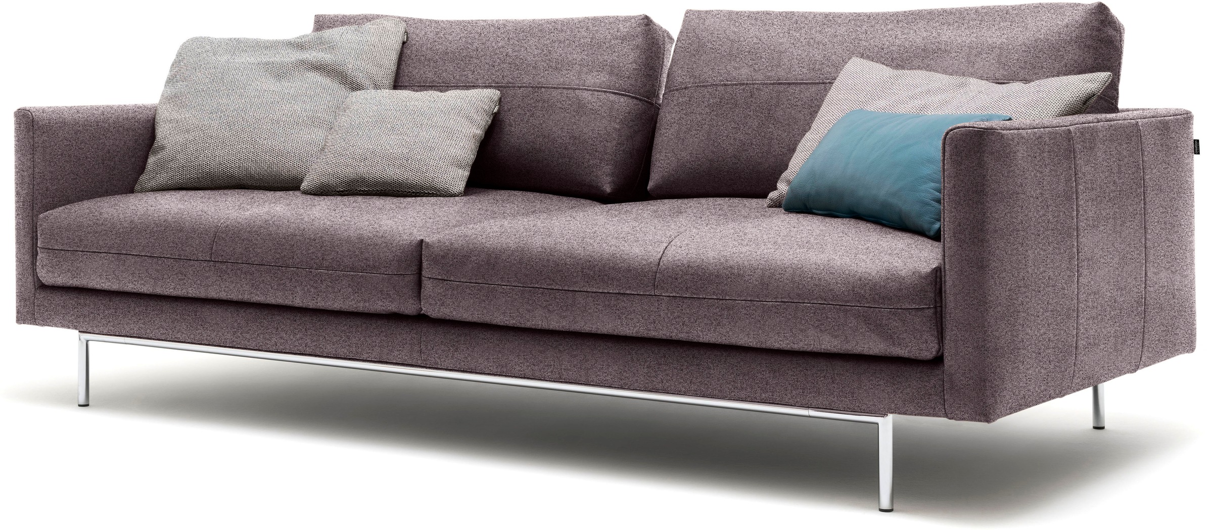 Creation BY ROLF BENZ 3-Sitzer »CR.414, Designsofa, edles Sofa, Loungesofa, Ledersofa, klares Design«, aus Leder oder Chenille, erstklassiger Sitzkomfort, legere Polsterung